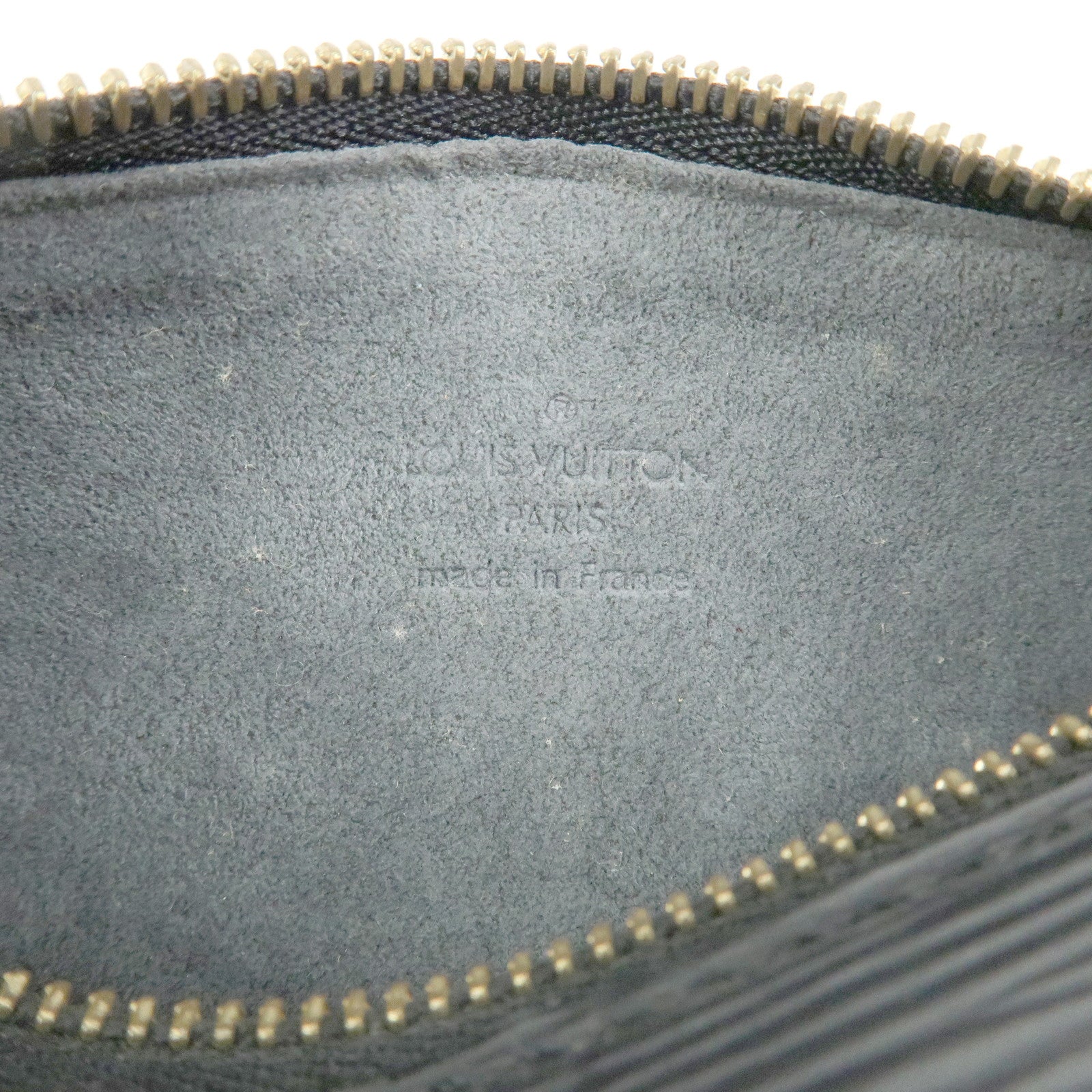 Louis Vuitton Epi Mini Leather Pouch For Soufflot Hand Bag Noir