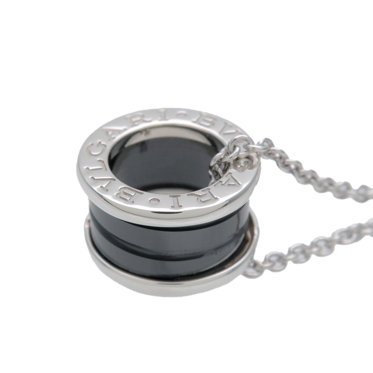 BVLGARI B-Zero1 Save the Children Necklace SV925 Black Ceramic