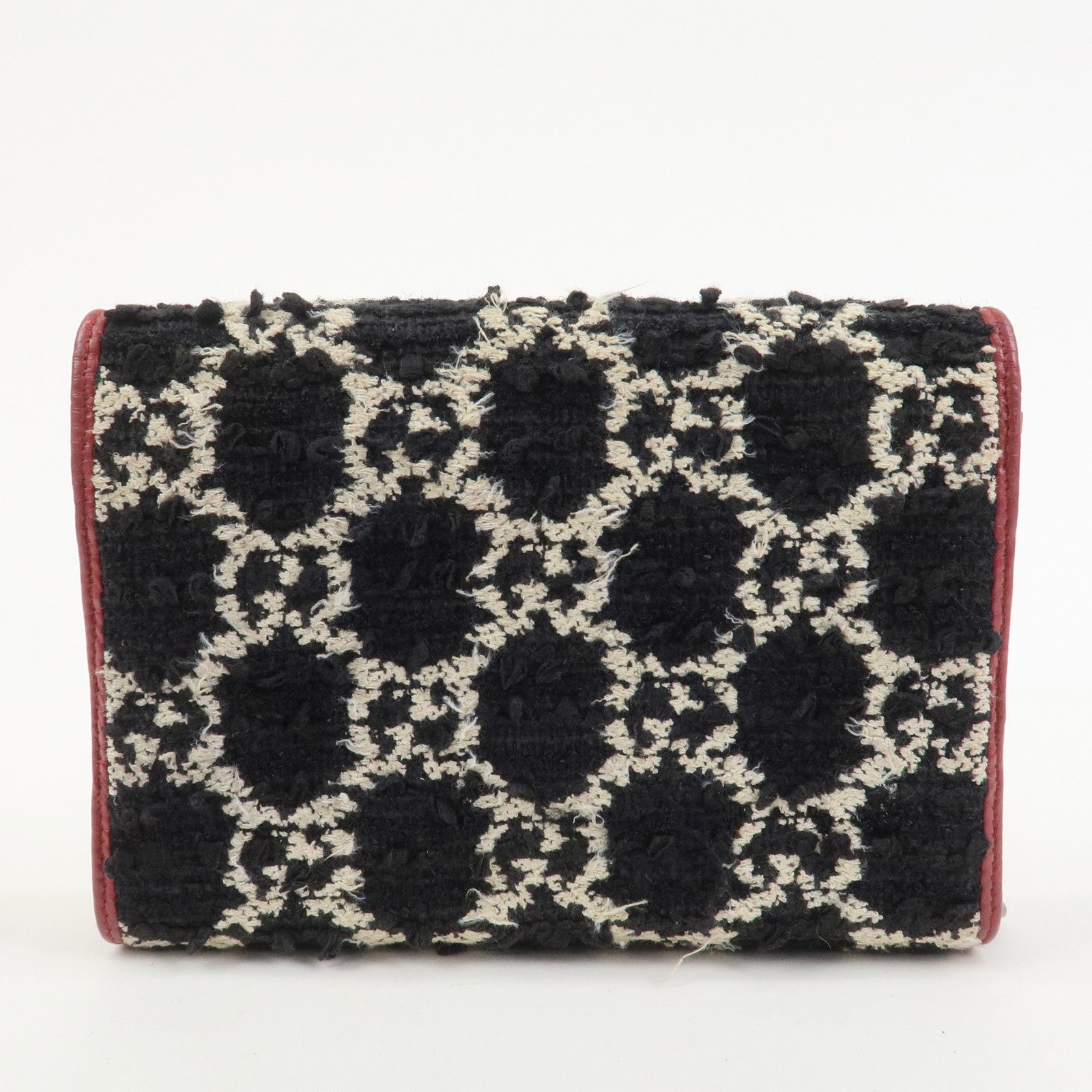 GUCCI Dionysus Tweed Leather Chain Shoulder Bag Black Ivory 401231