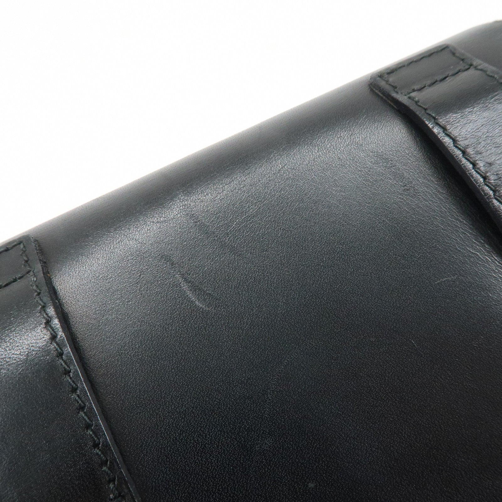 Ferragamo Gancini Embossed Leather Chain Shoulder Bag Black