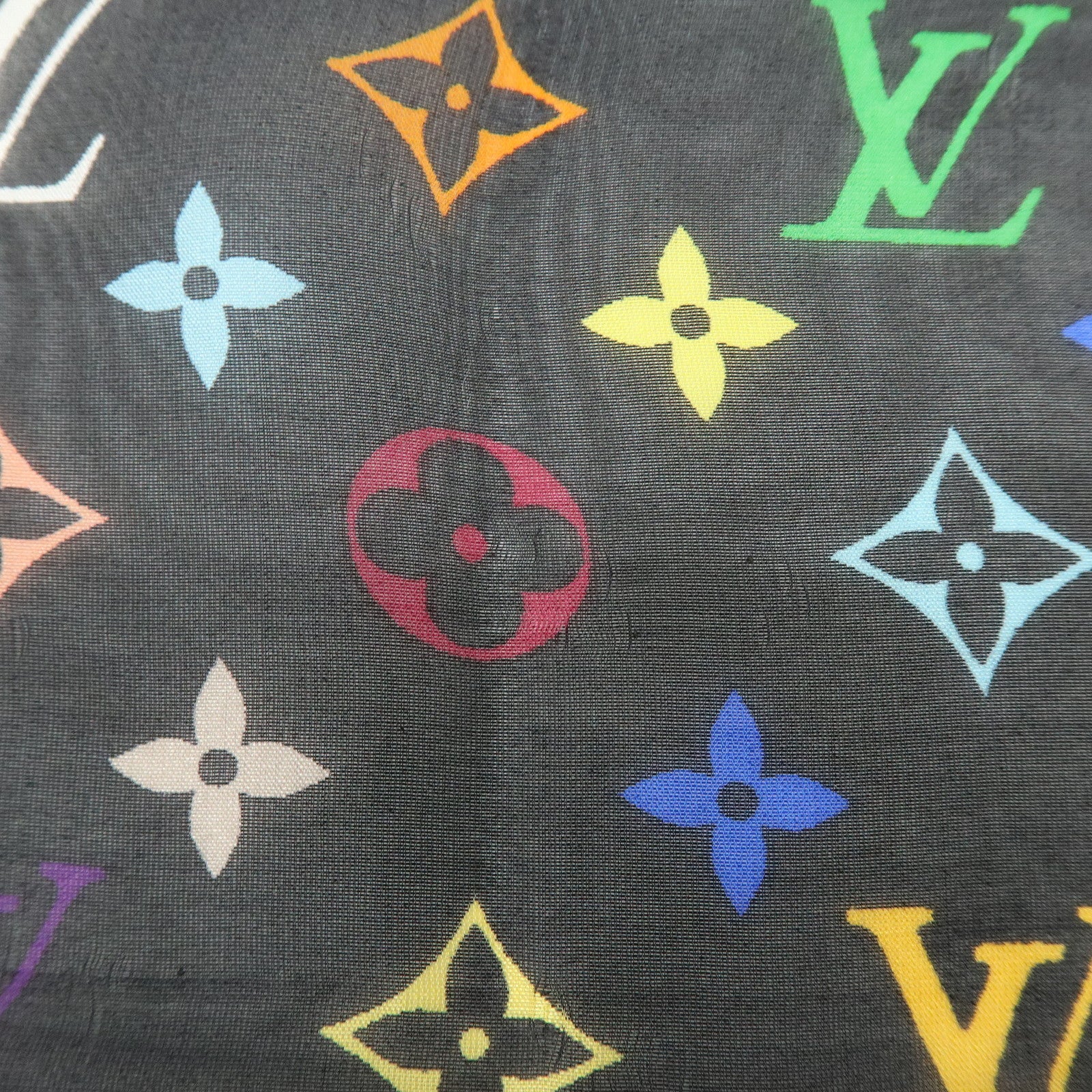 ルイヴィトン モノグラム マルチカラー　スカーフ　M71912 Louis Vuitton Monogram Multicolor Cotton 100％ Handkerchief M71912