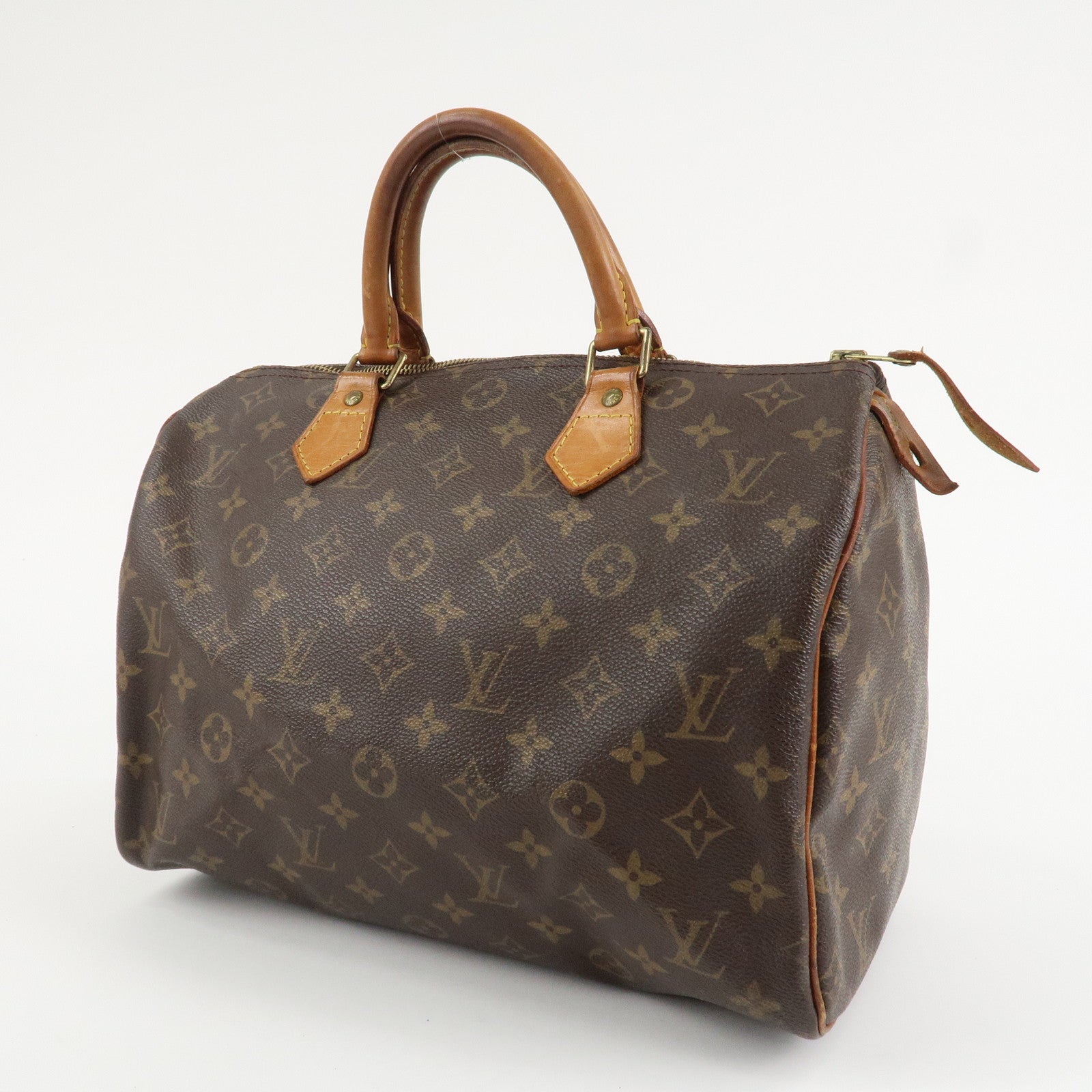 Louis Vuitton Monogram Speedy 30 Boston Bag Hand Bag Brown M41526 Used