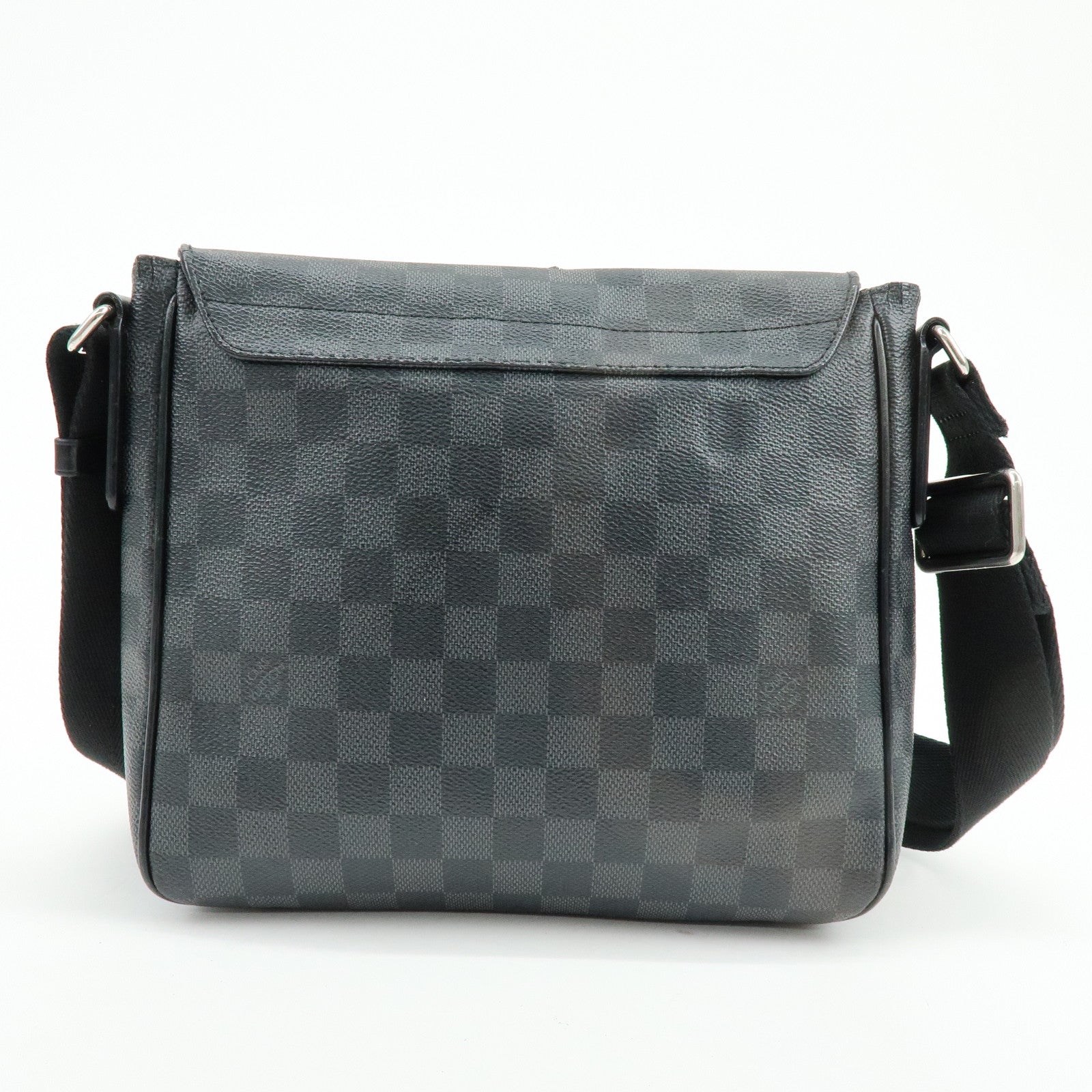 Louis Vuitton Damier Graphite District PM Shoulder Bag Noir N41260