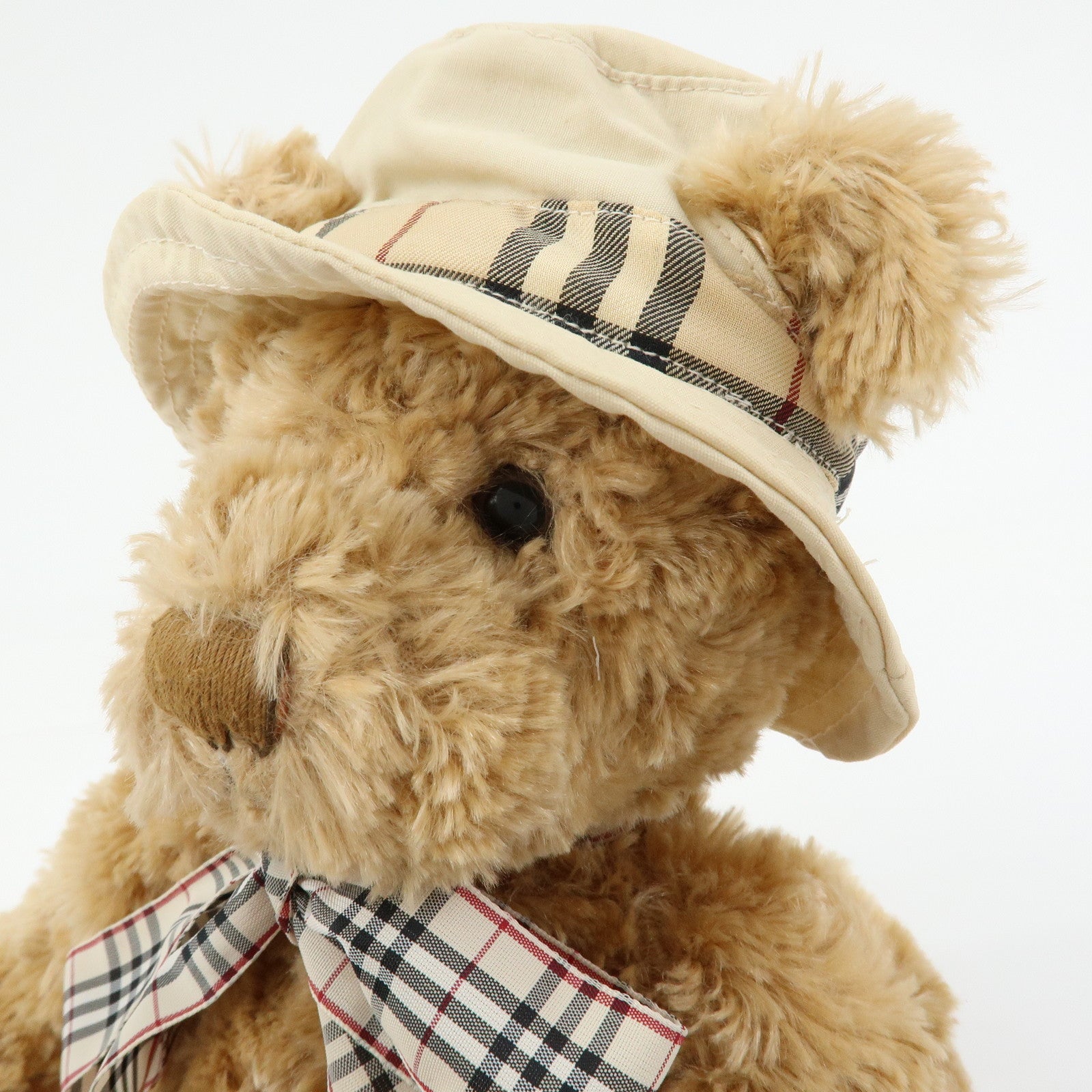 BURBERRY Nova Plaid Polyester Teddy Bear Brown
