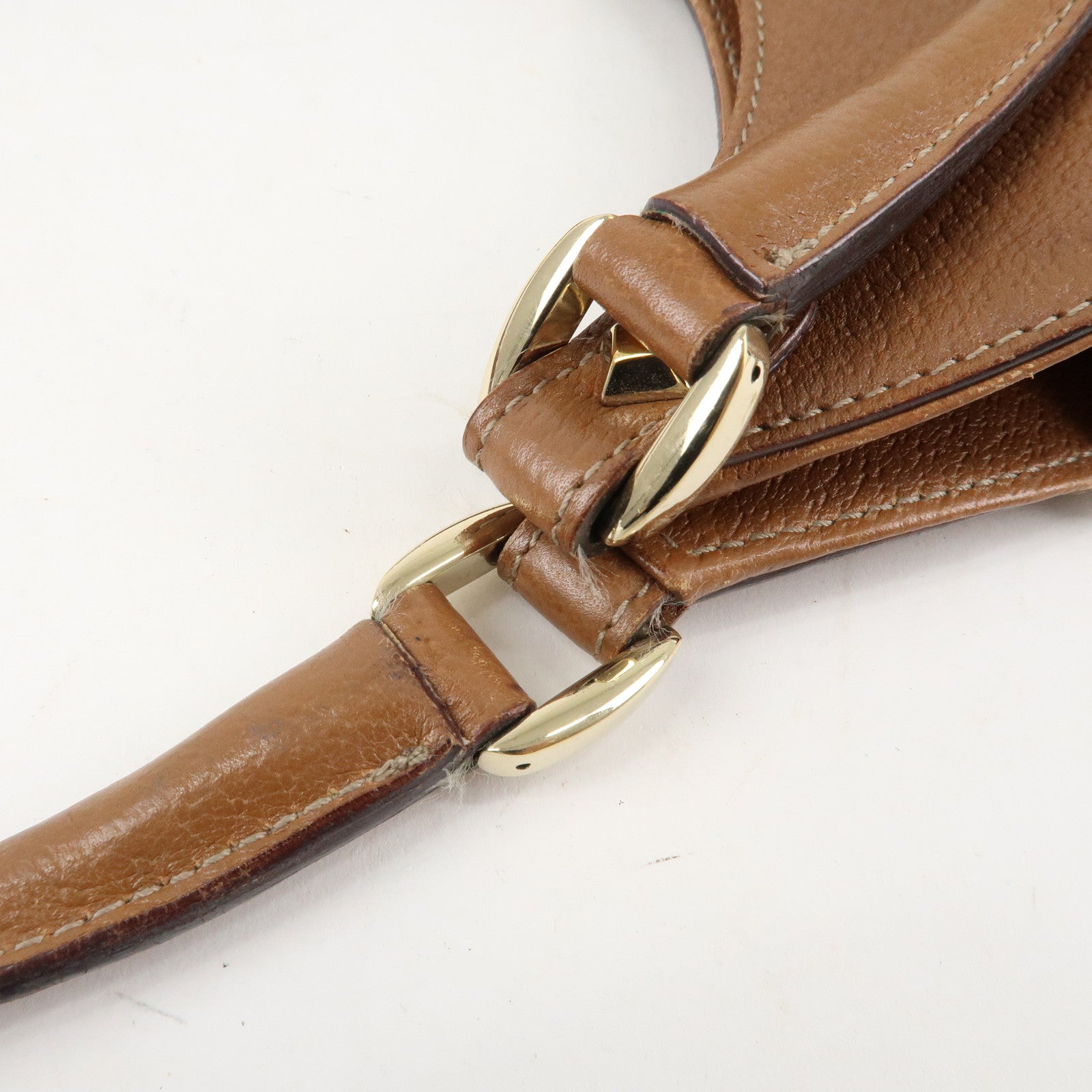 GUCCI New Jackey GG Canvas Leather Shoulder Bag Brown 124407 Used