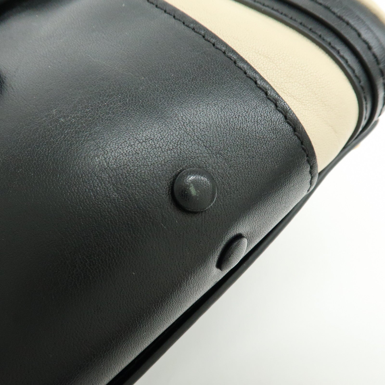 Chloe Leather Alice Mini Bag 2Way Bag Shoulder Hand Bag Black Ivory