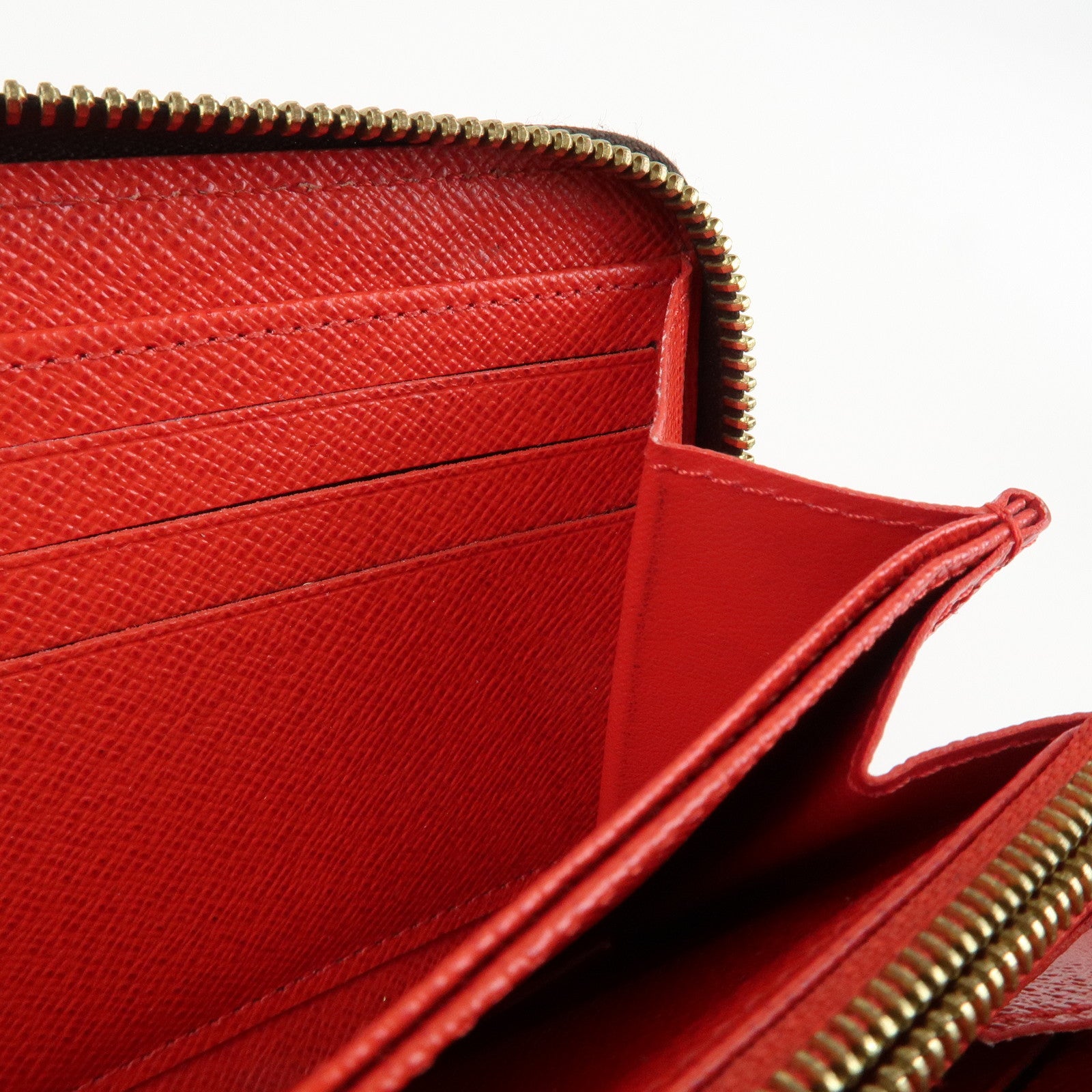 Louis Vuitton Monogram Round Zippy Wallet Long Wallet Coquelicot M41896 Used