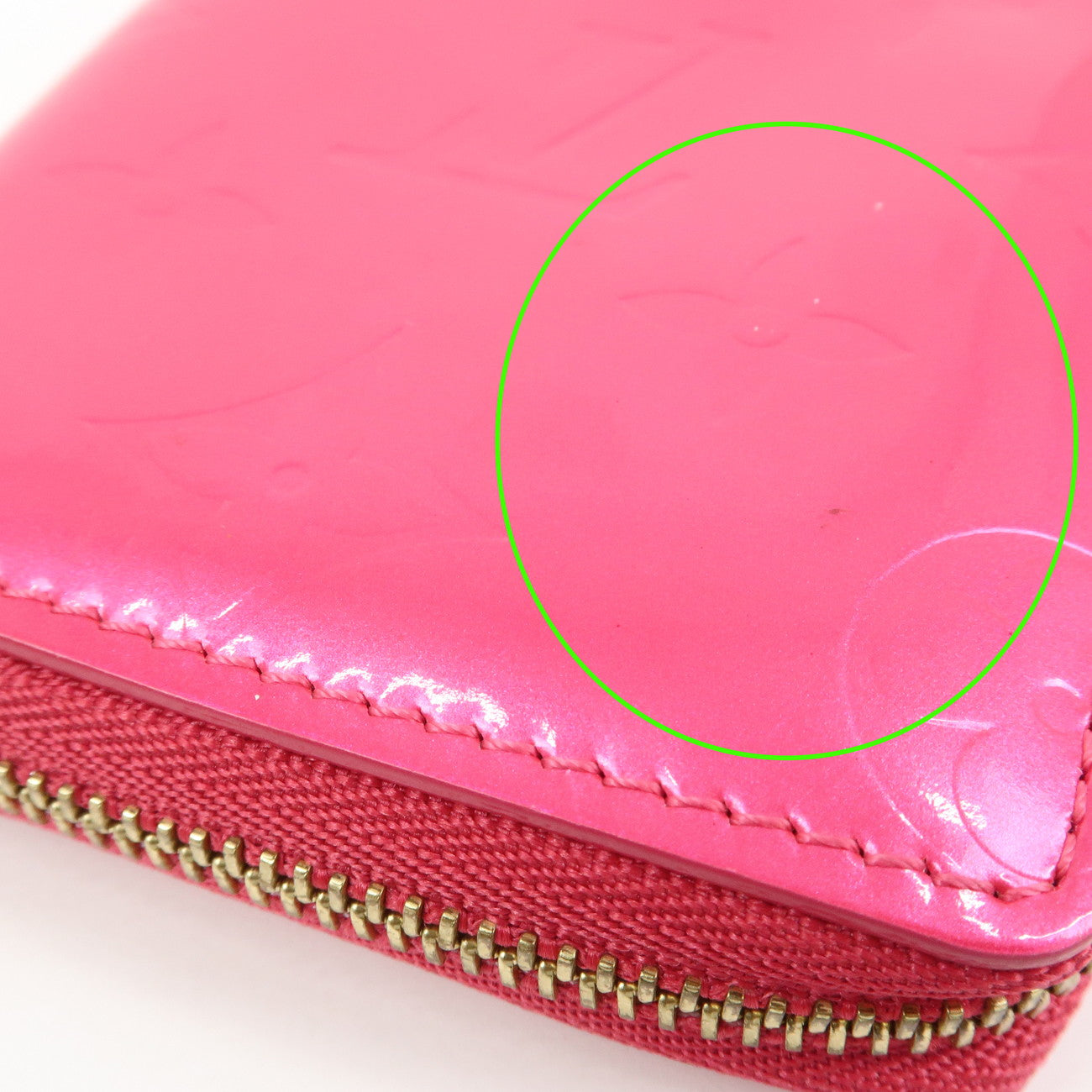 Louis Vuitton Monogram Vernis Bloom Zippy Wallet Pink M91238