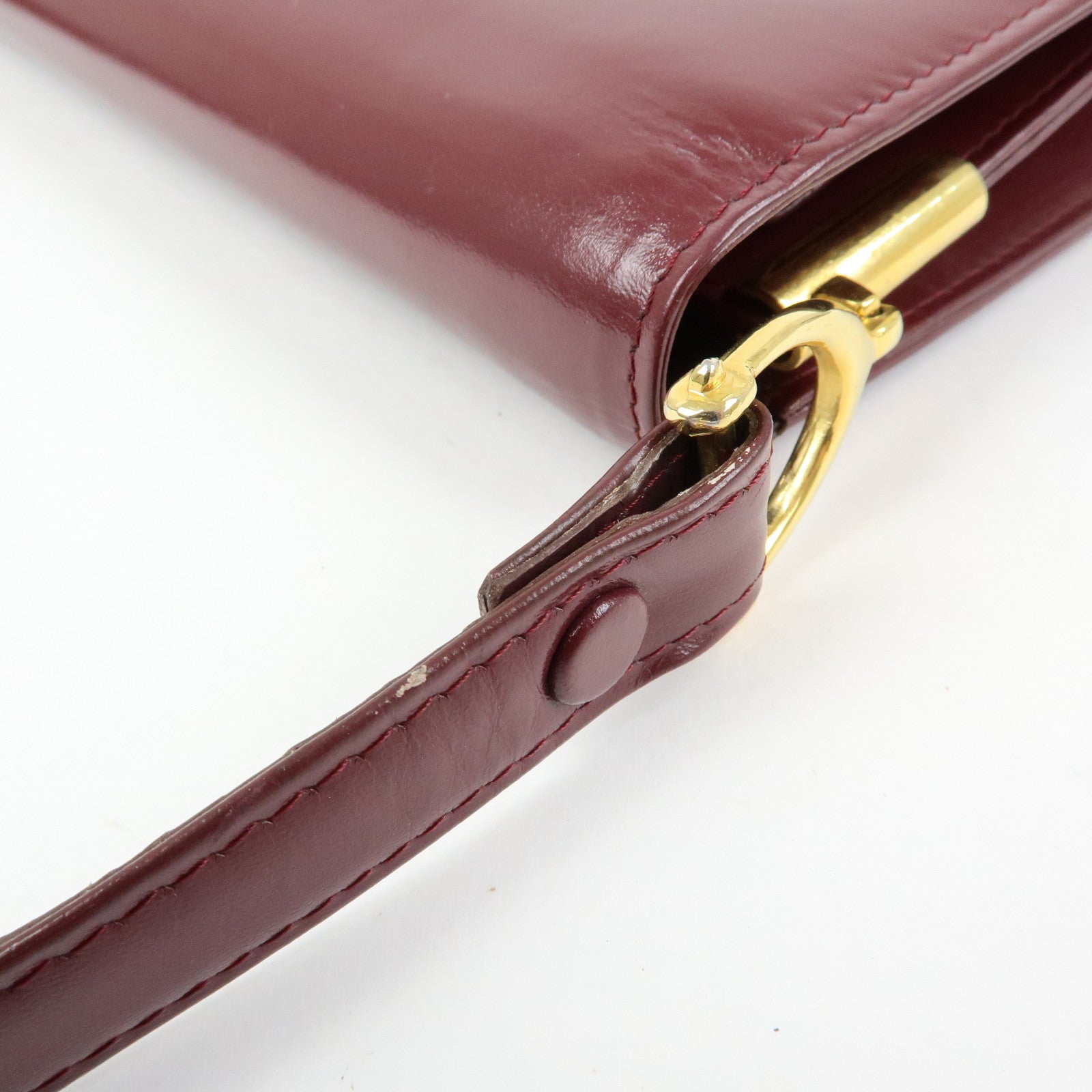 Cartier Must de Cartier Leather Shoulder Bag Crossbody Bag Bordeaux