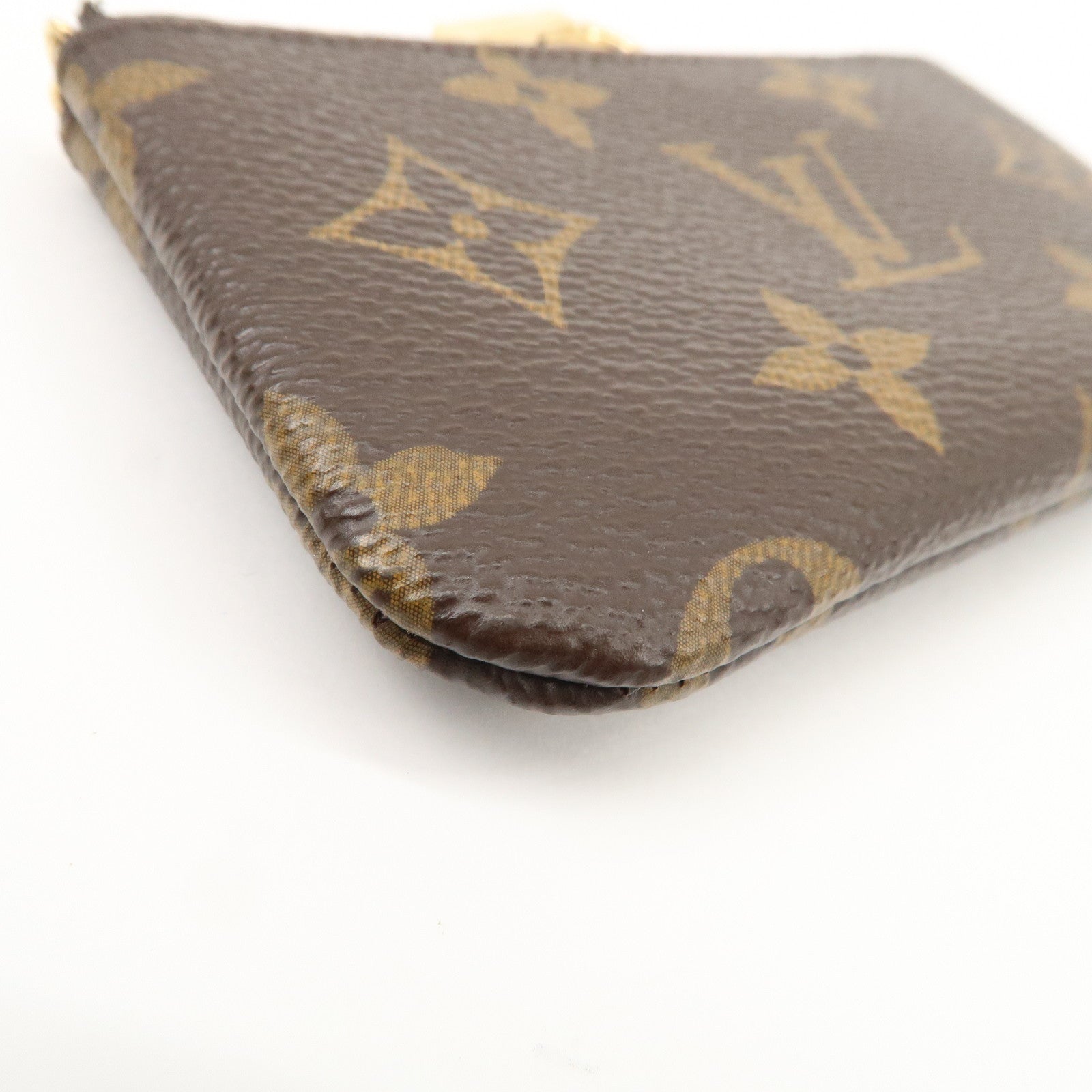 Louis Vuitton Monogram Pochette Cles Coin Case Key Case Brown M62650