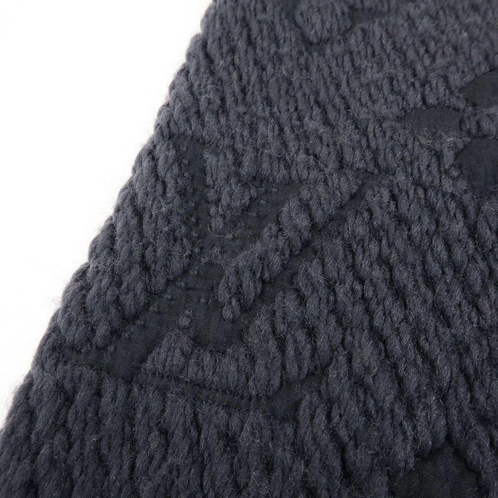 Louis Vuitton Echarpe Logomania Wool Silk Scarf Black M72431