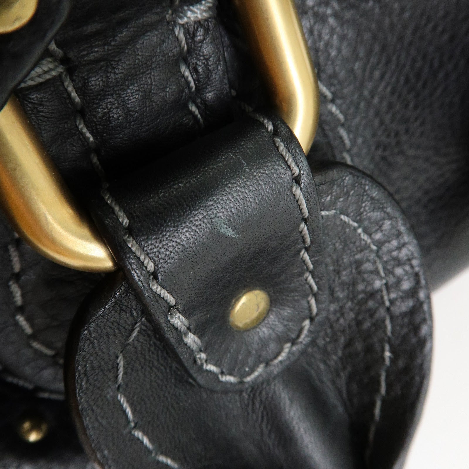 Chloe Paddington Leather Tote Bag Hand Bag Black