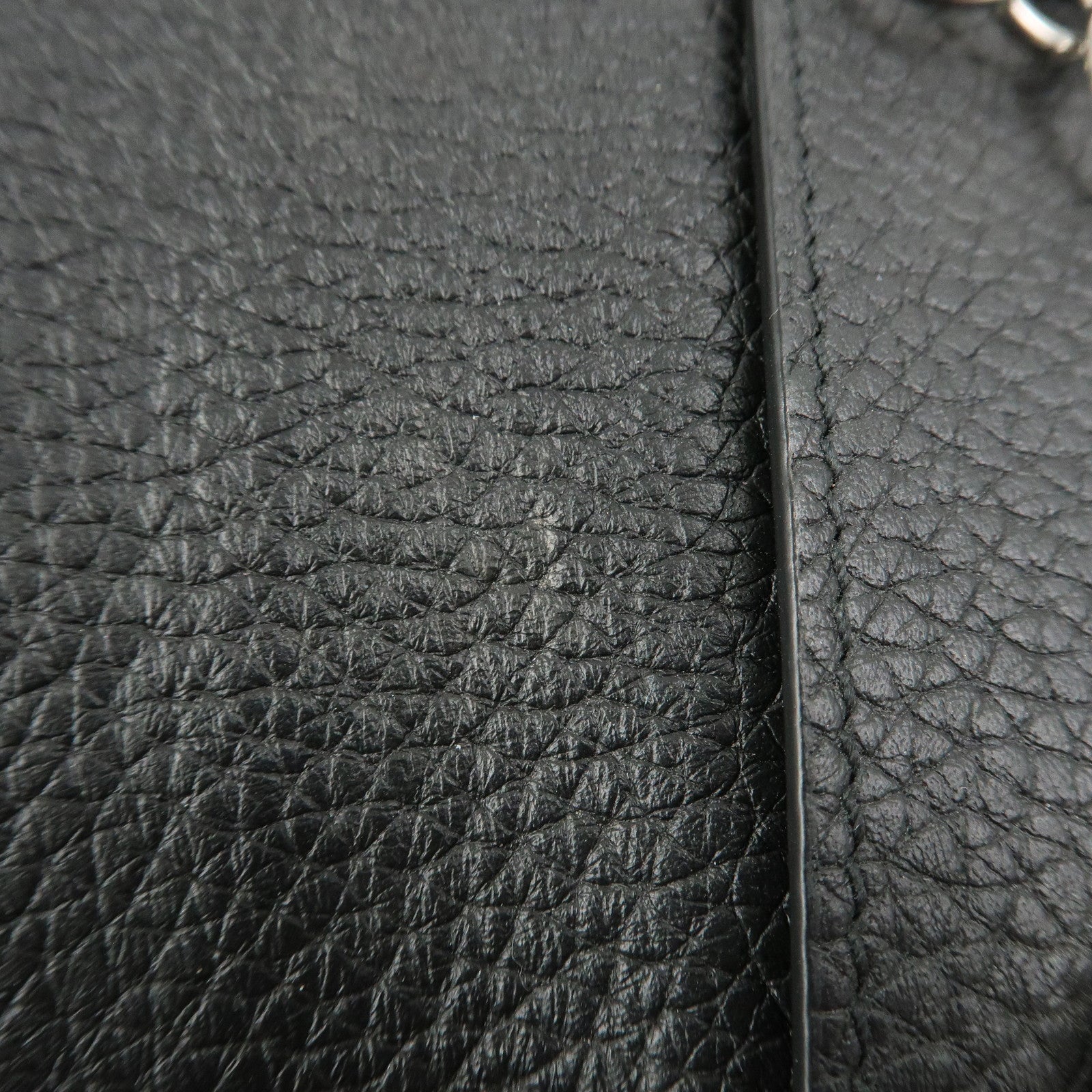 GUCCI Logo Leather 6 Rings Key Case Key Holder Black 771156