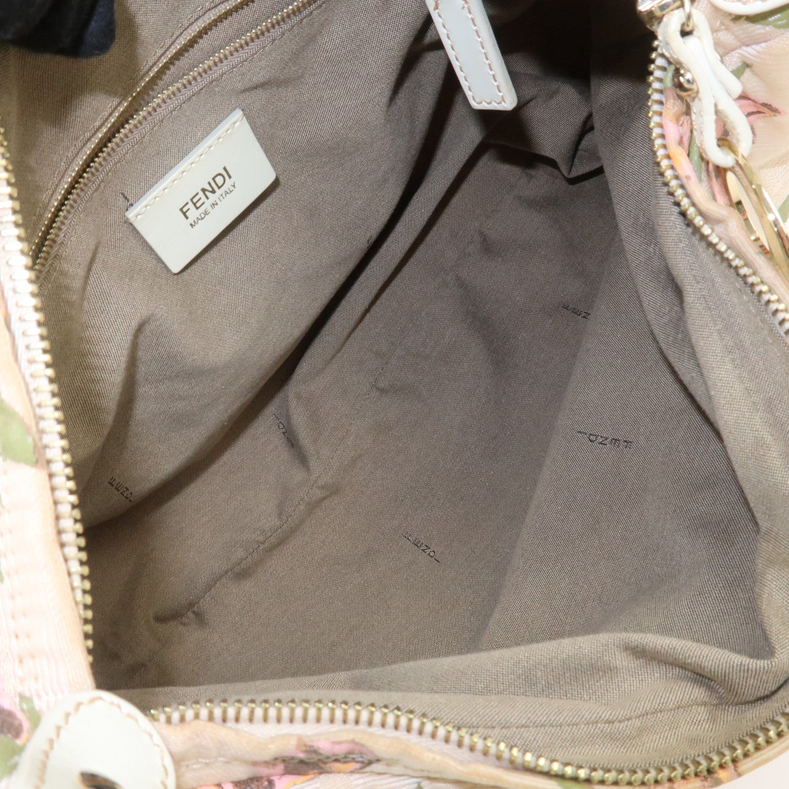 FENDI Canvas Leather Shoulder Bag Hand Bag Pink Ivory 8BR448