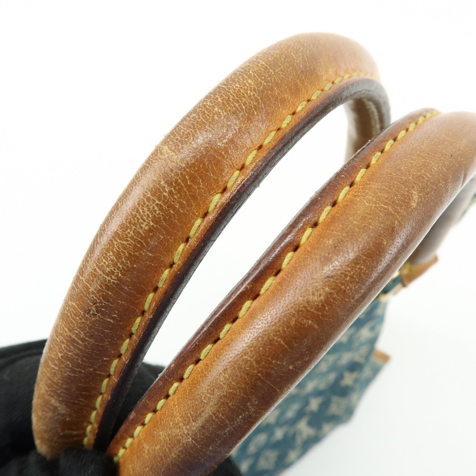 Louis Vuitton Monogram Denim Flat Shopper Tote Bag Blue M95018