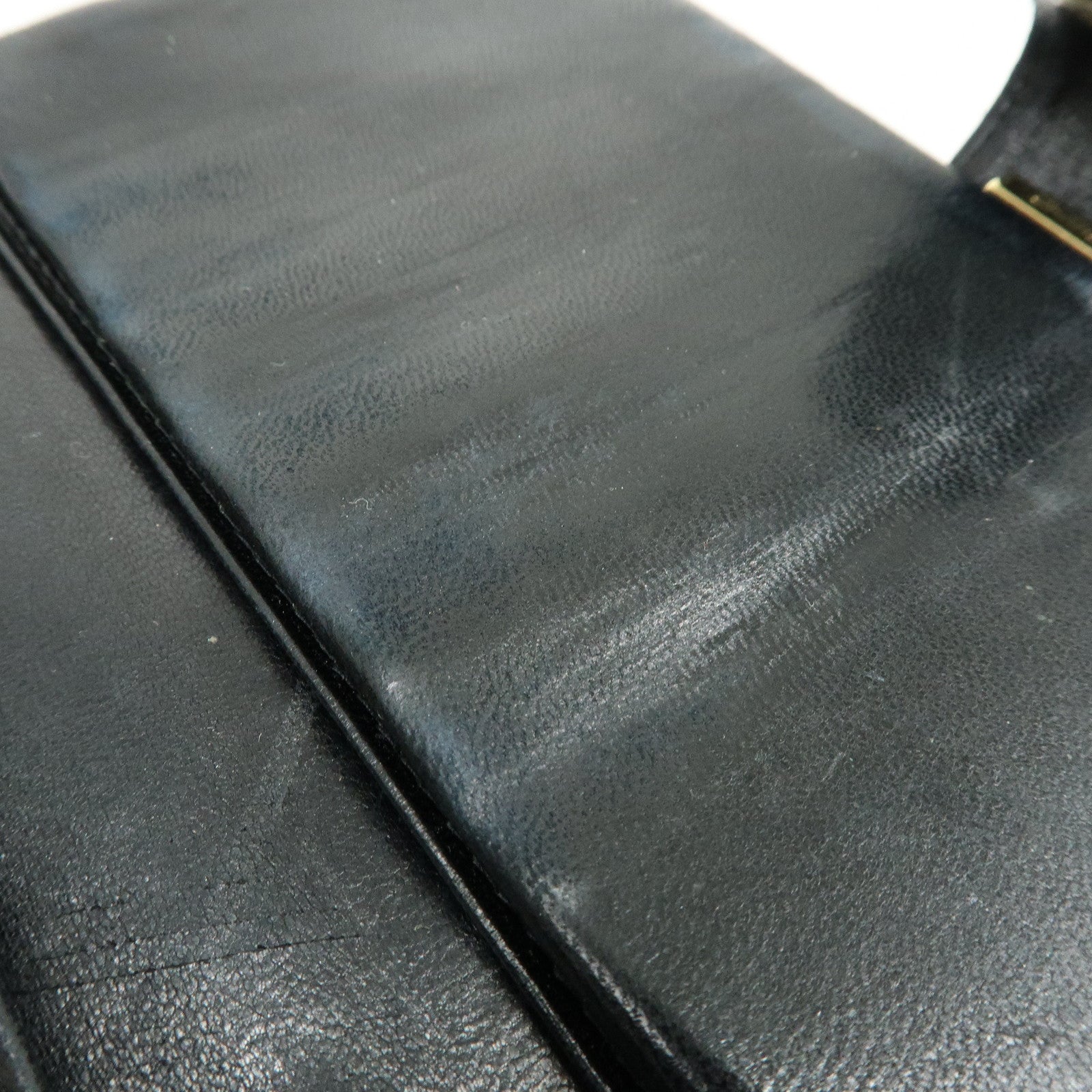 CHANEL COCO Mark Cavierskin Long Wallet Black