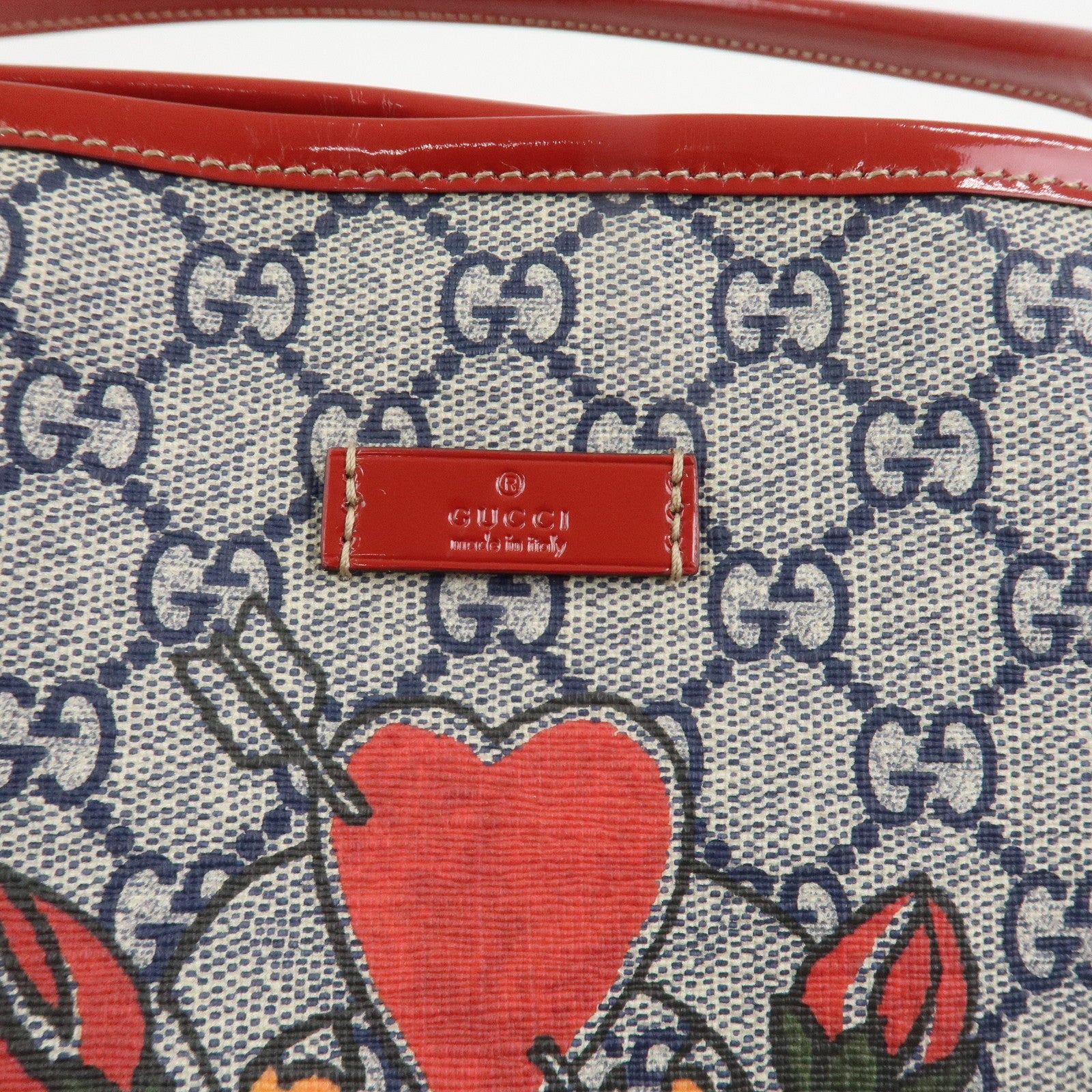 GUCCI JOY Collection GG Supreme PVC Patent Leather Tote Bag 197953