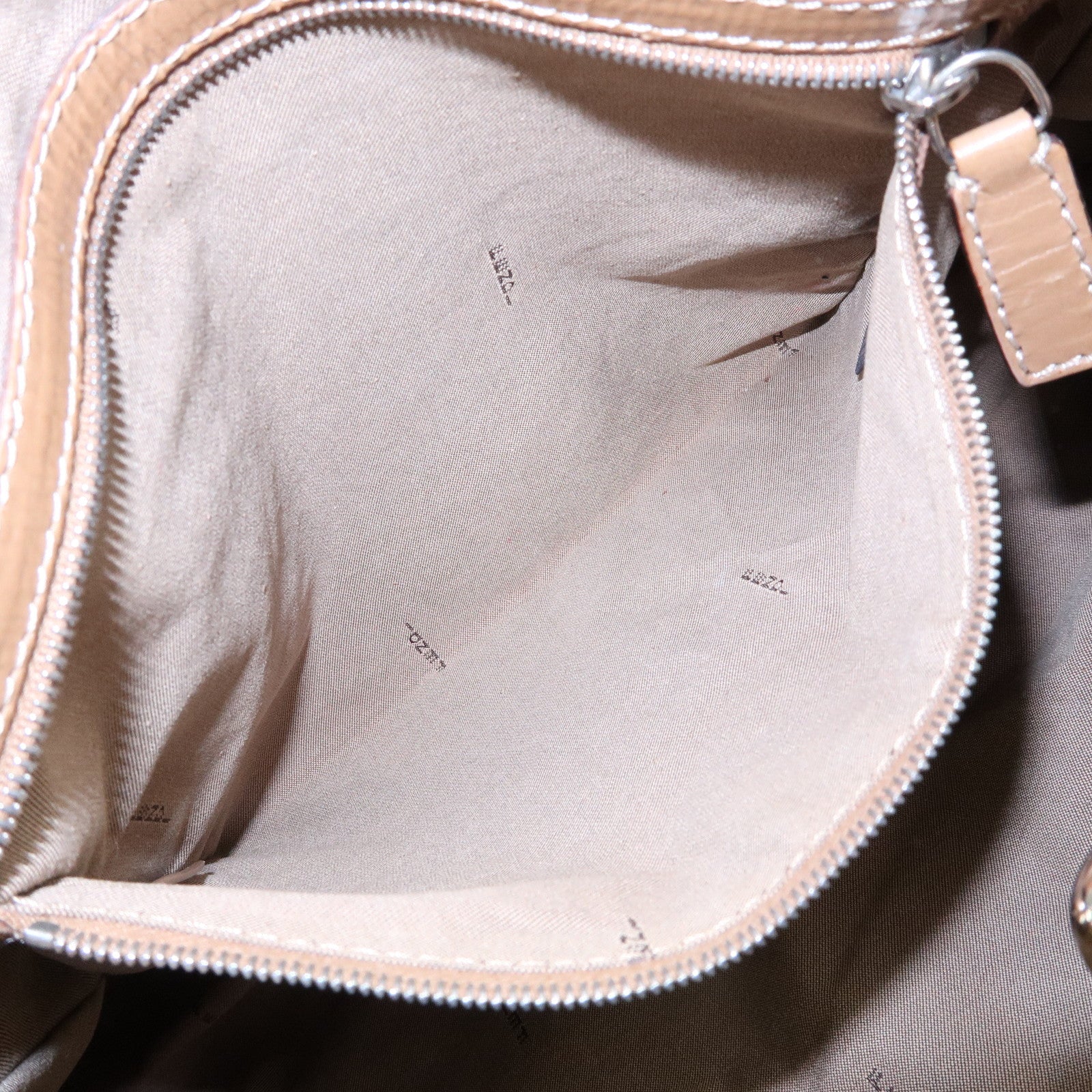 FENDI Ethnico Leather Tote Bag Shoulder Bag Camel 8BN162