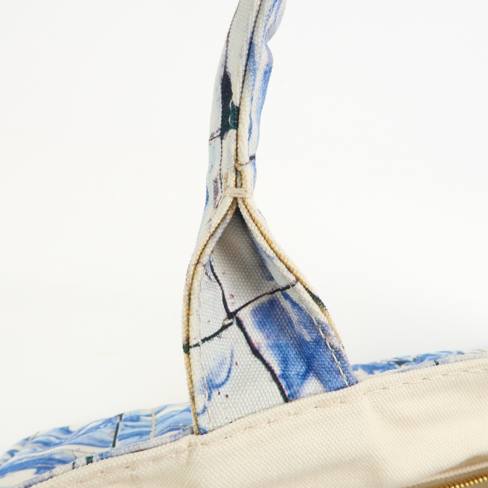 PRADA Canapa Large Denim 2Way Bag Tote Bag Shoulder Bag Blue B1872B