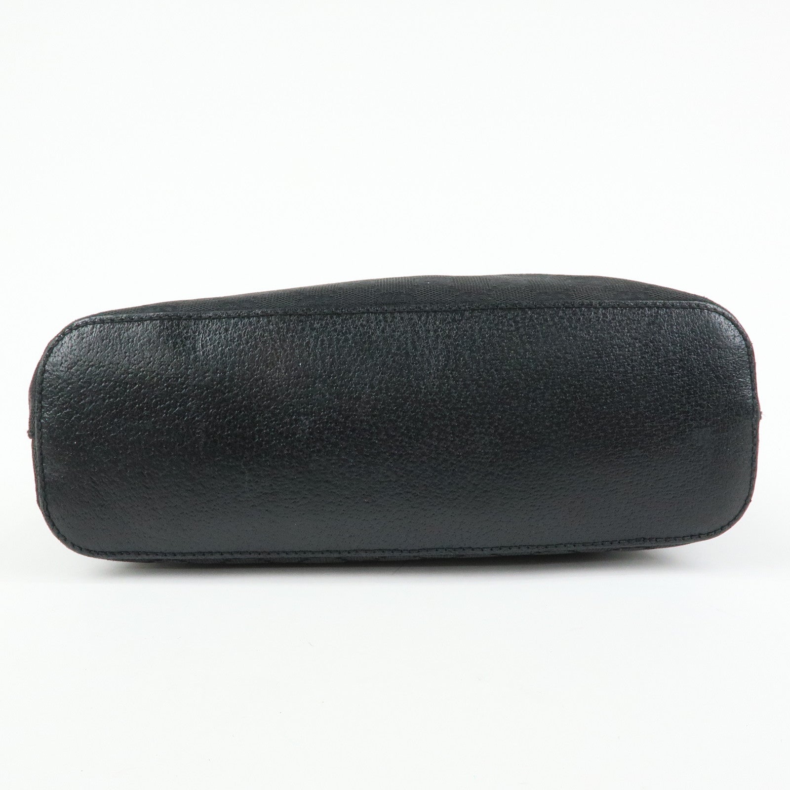GUCCI GG Canvas Leather Shoulder Bag Hand Bag Black 115003
