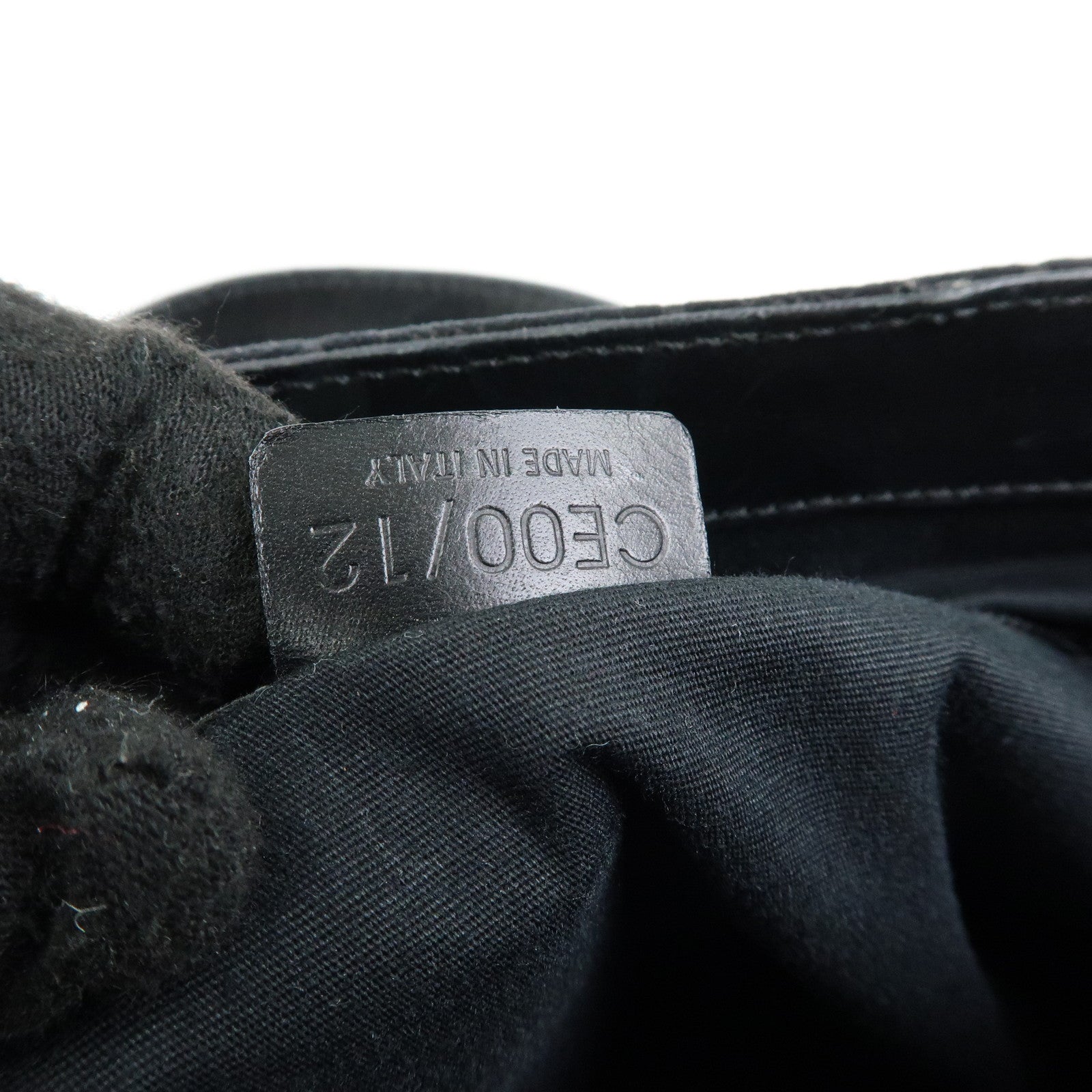CELINE C Macadam Suede Leather Tote Bag Hand Bag Black