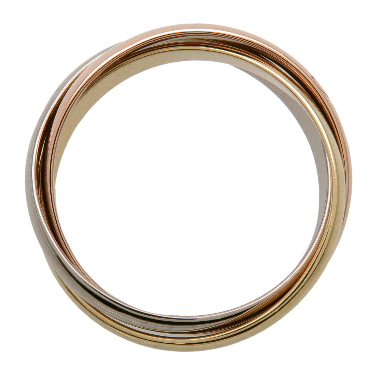 Cartier Trinity Ring SM K18 750YG/WG/PG #48 US4.5 EU48 HK10
