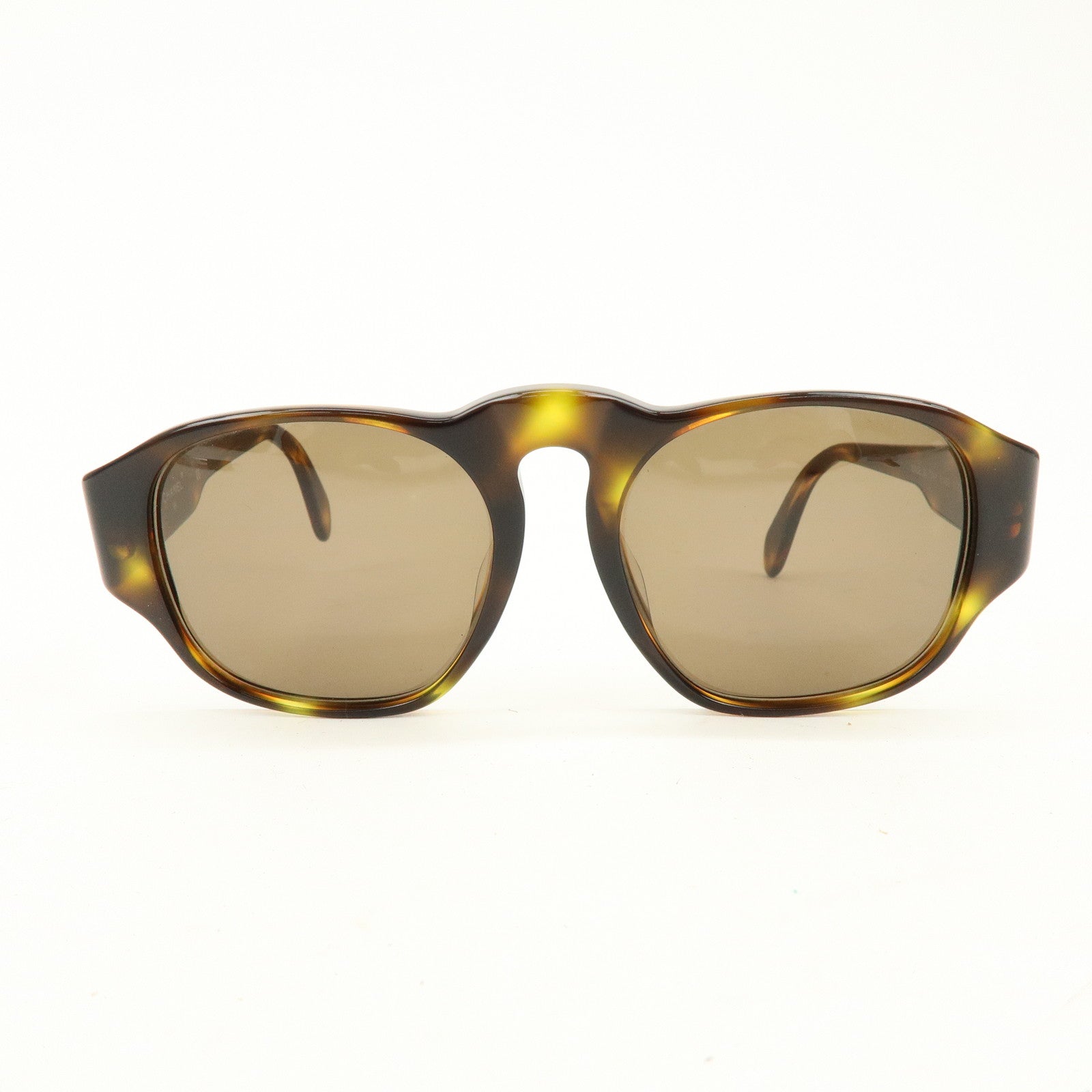 CHANEL COCO Mark Plastic Sunglasses Brown 01452