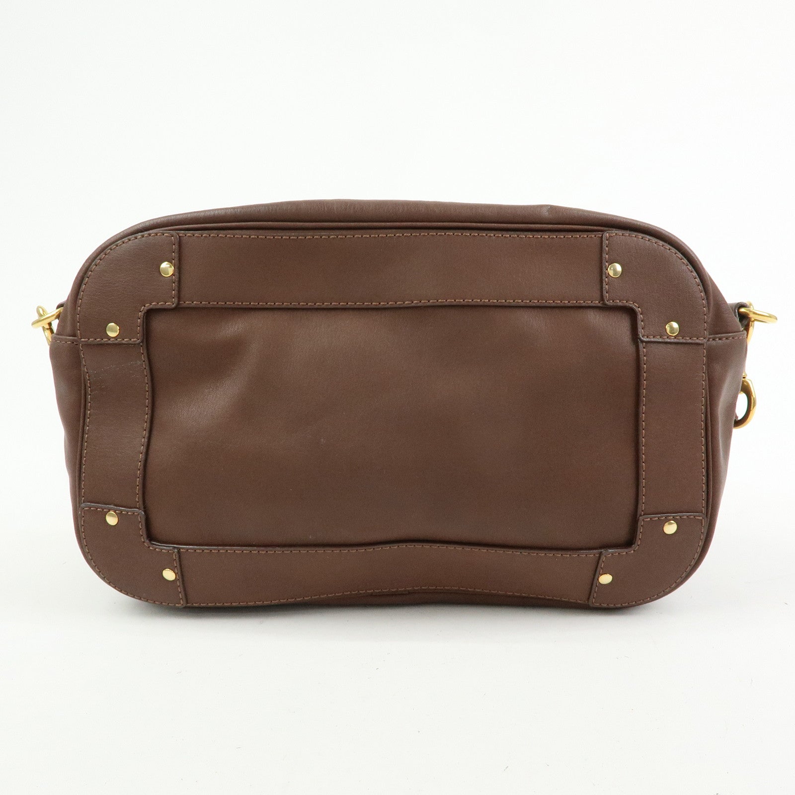 Chloe Eden Leather Shoulder Bag Crossbody Bag Tassel Dark Brown