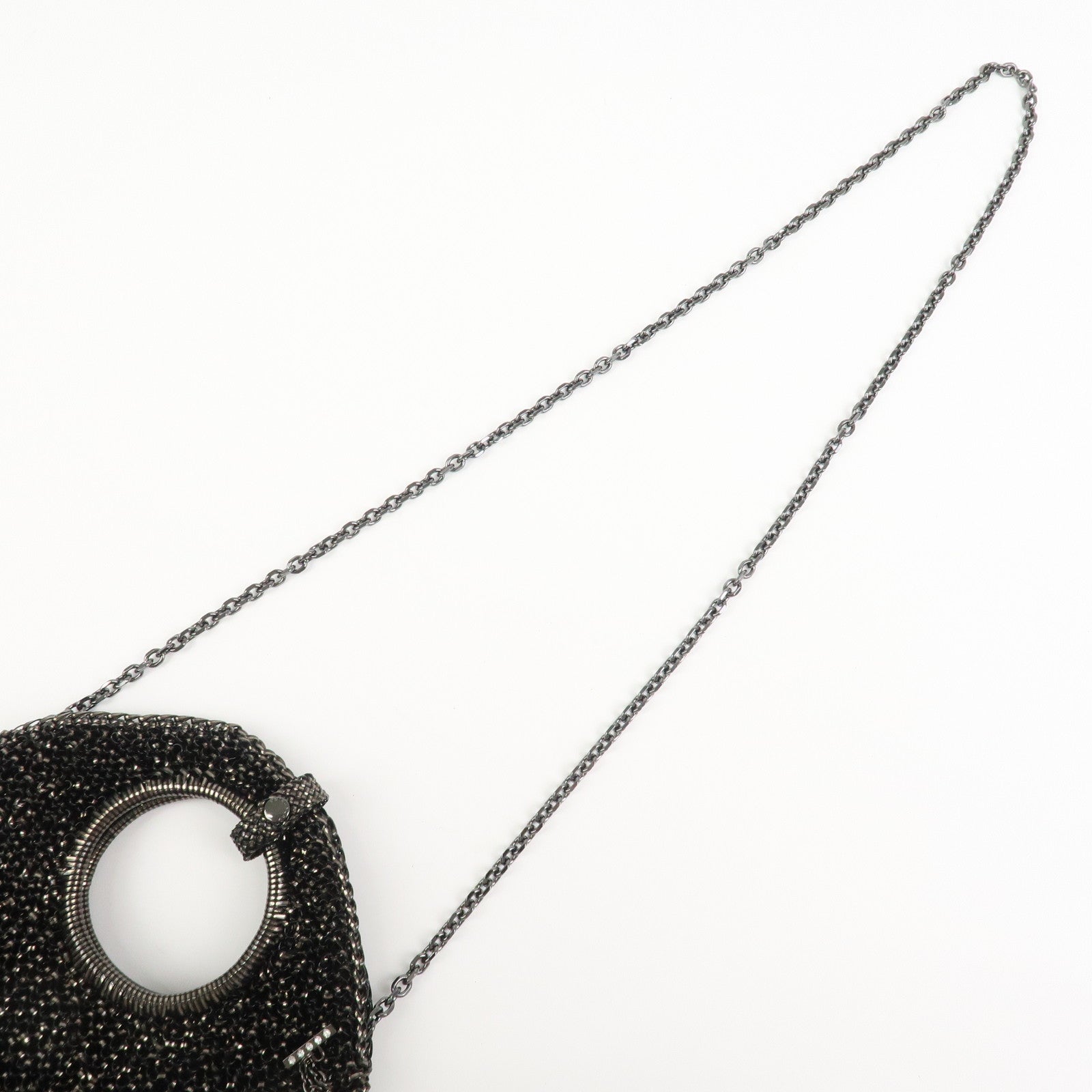 ANTEPRIMA PVC 2Way Chain Hand Bag Shoulder Bag Black