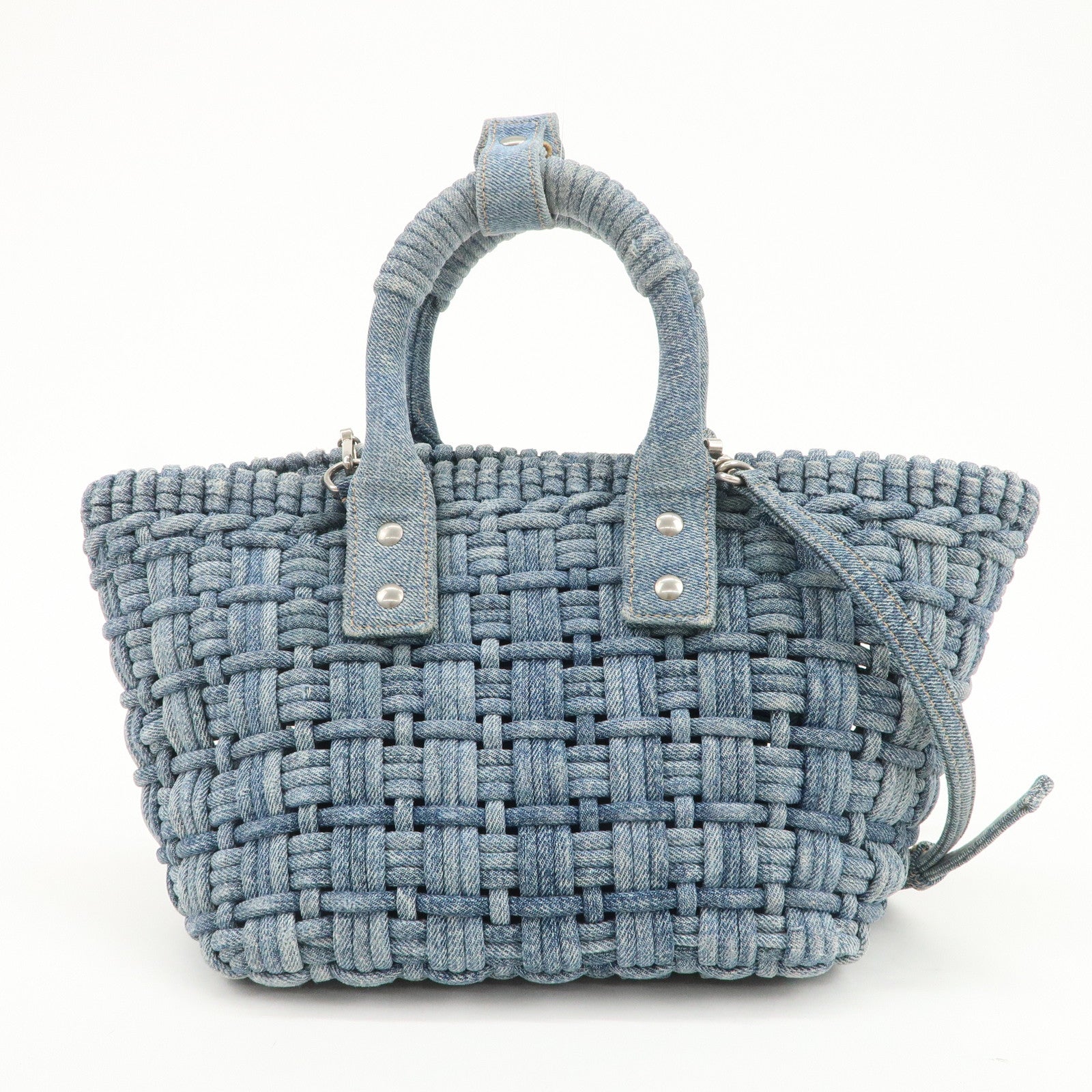 BALENCIAGA BISTRO XS 2WAY Bag Hand Bag Denim Blue 671342