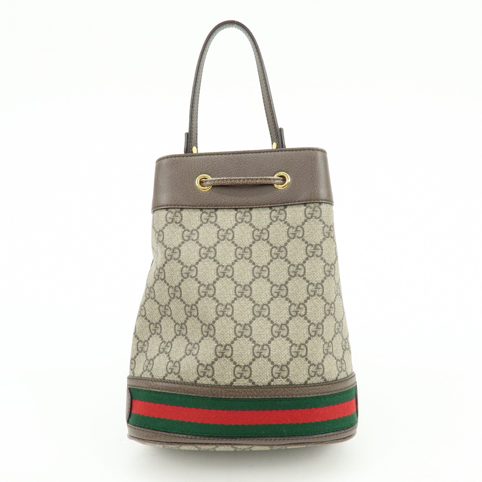 GUCCI Ophidia Sherry GG Supreme Leather 2Way Bucket Bag 550621