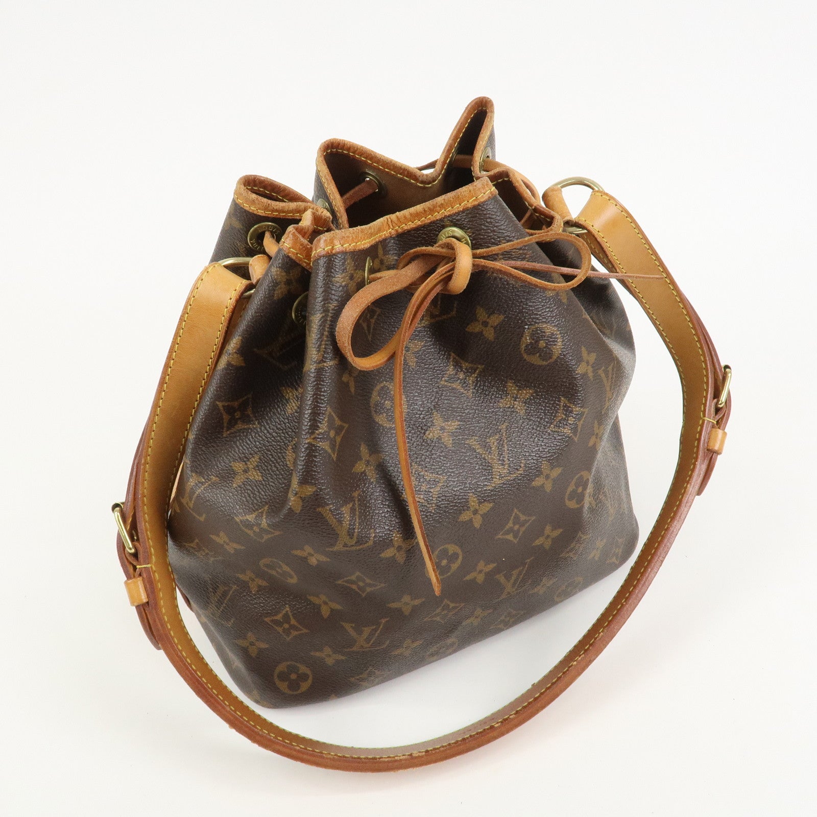 Louis Vuitton Monogram Petit Noe Shoulder Bag Brown M42226