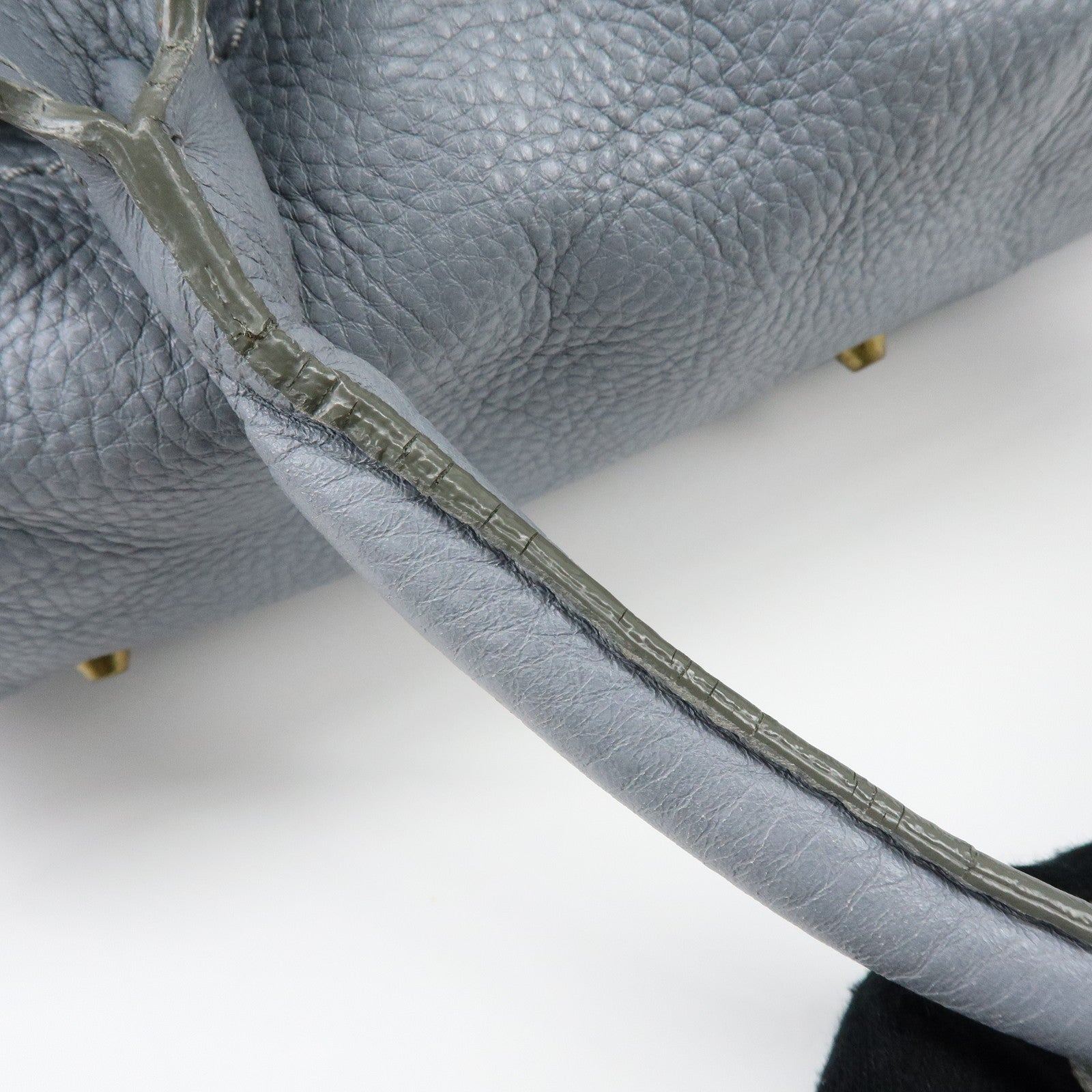 Chloe Paddington Leather Hand Bag Shoulder Bag Boston Bag Gray