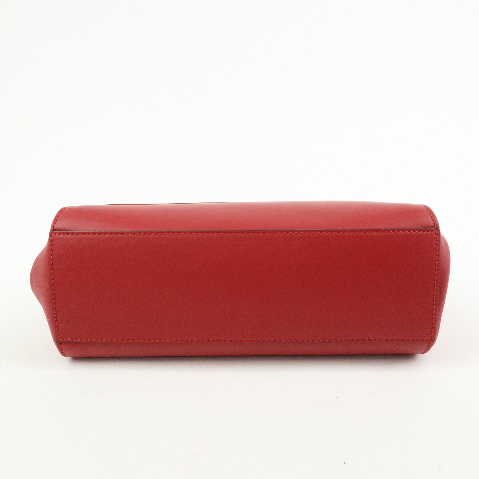 GUCCI Bamboo Nymphaea Leather 2Way Bag Hand Bag Red 453767