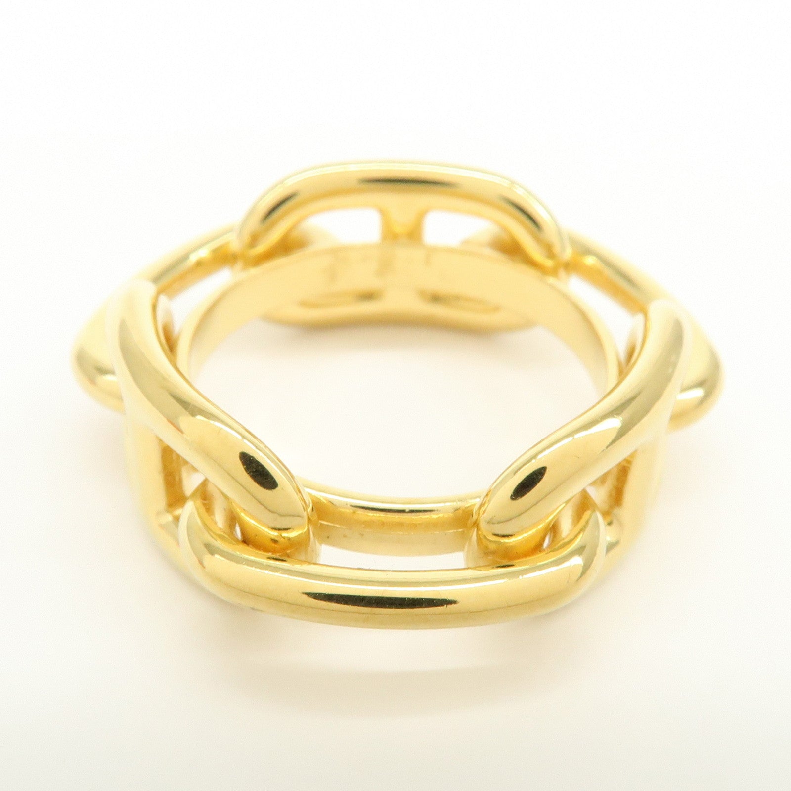 HERMES Metal Chaine d’Ancre Scarf Ring Gold