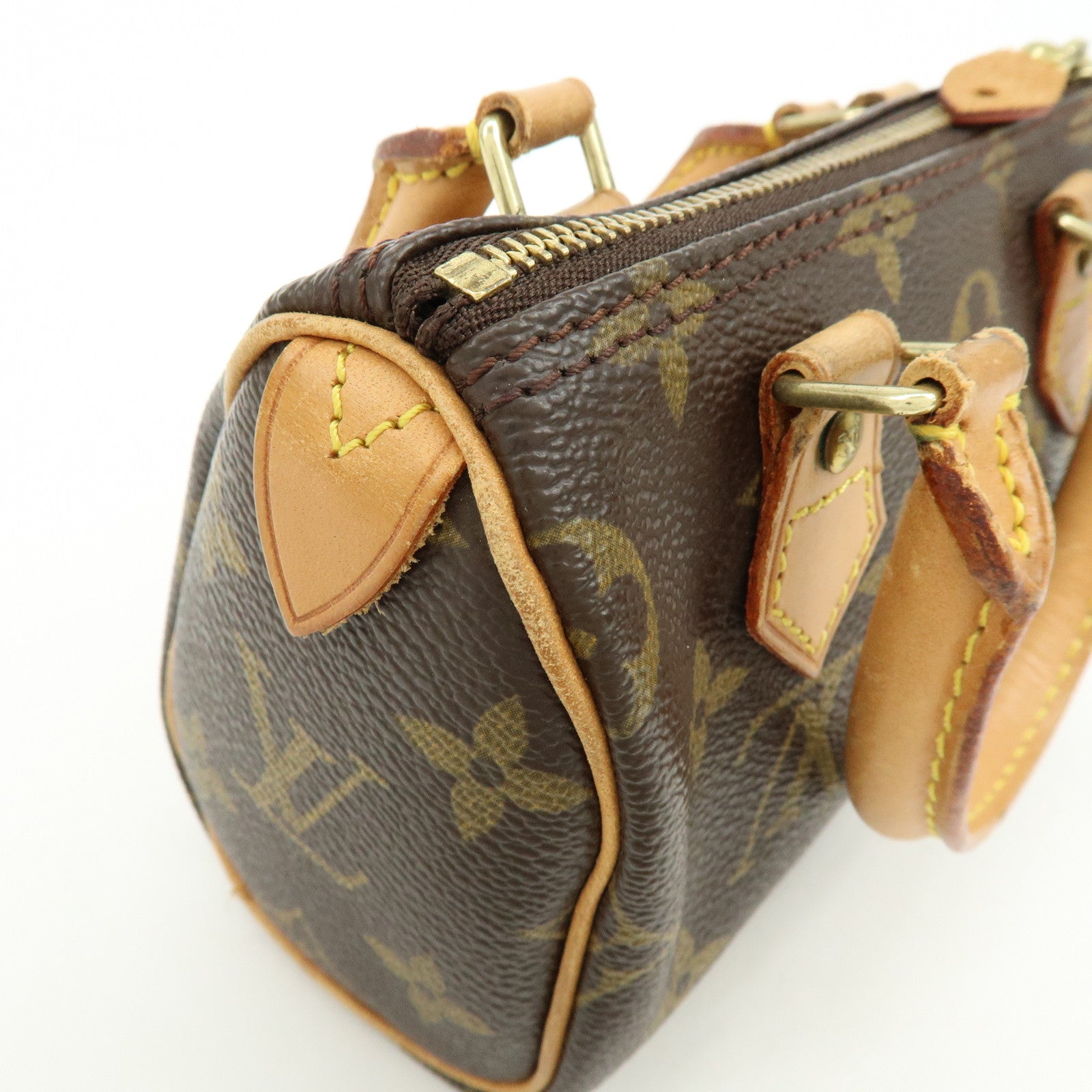 Louis Vuitton Monogram Mini Speedy Hand Bag Brown M41534