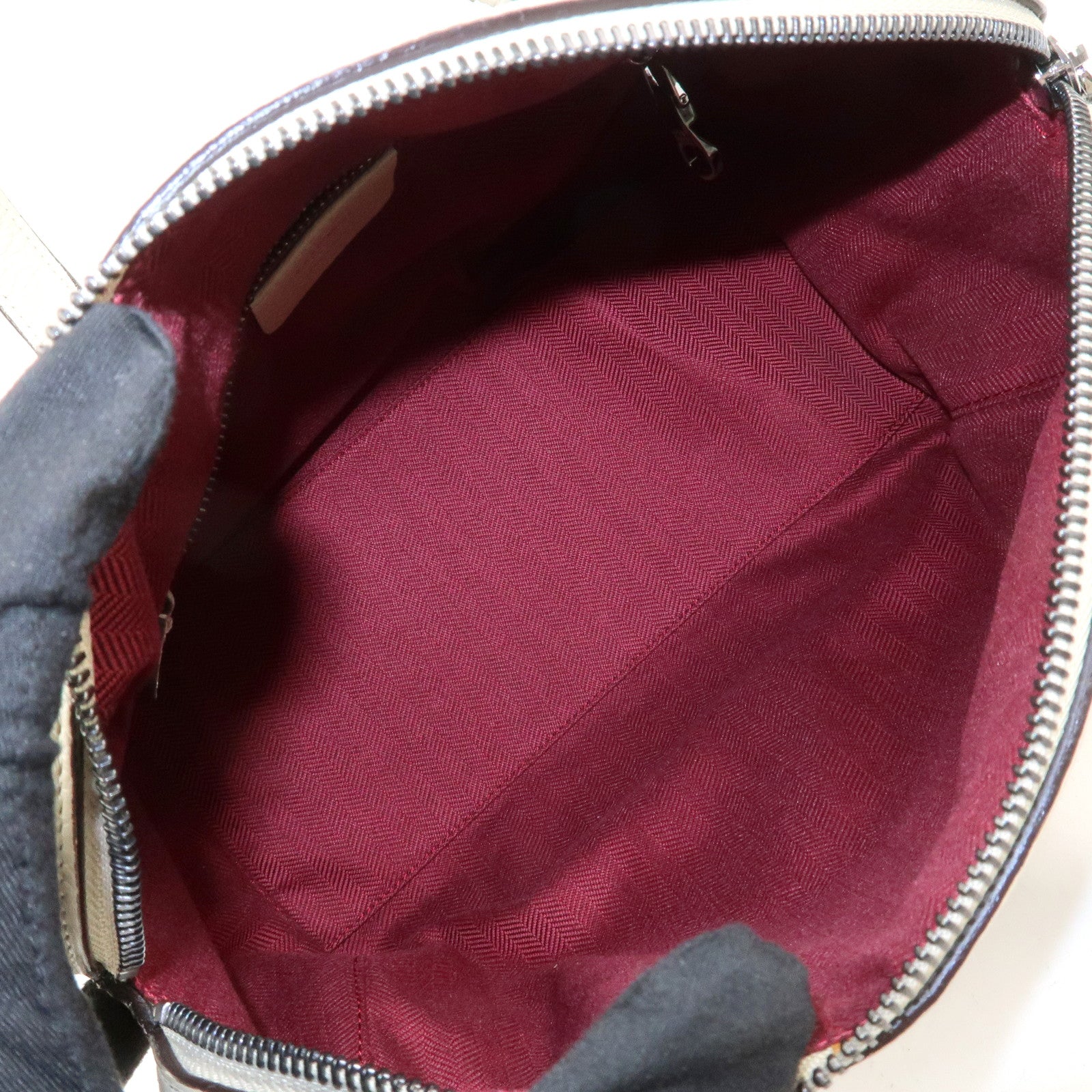 LOEWE Anagram Leather 2Way Bag Shoulder Bag Hand Bag Ivory