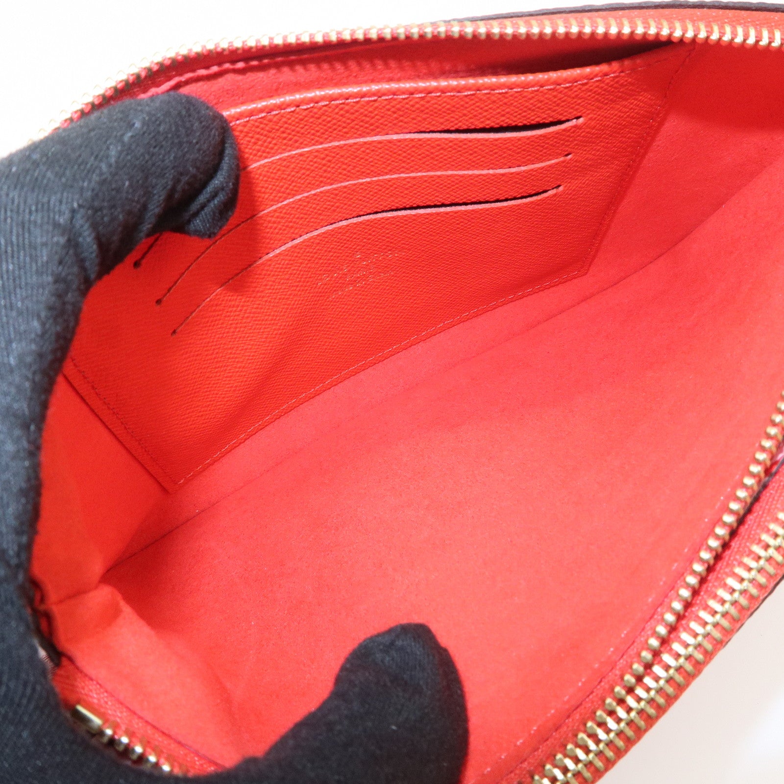 Louis Vuitton Monogram LV Crafty Pochette Double Zip Bag Red M69488