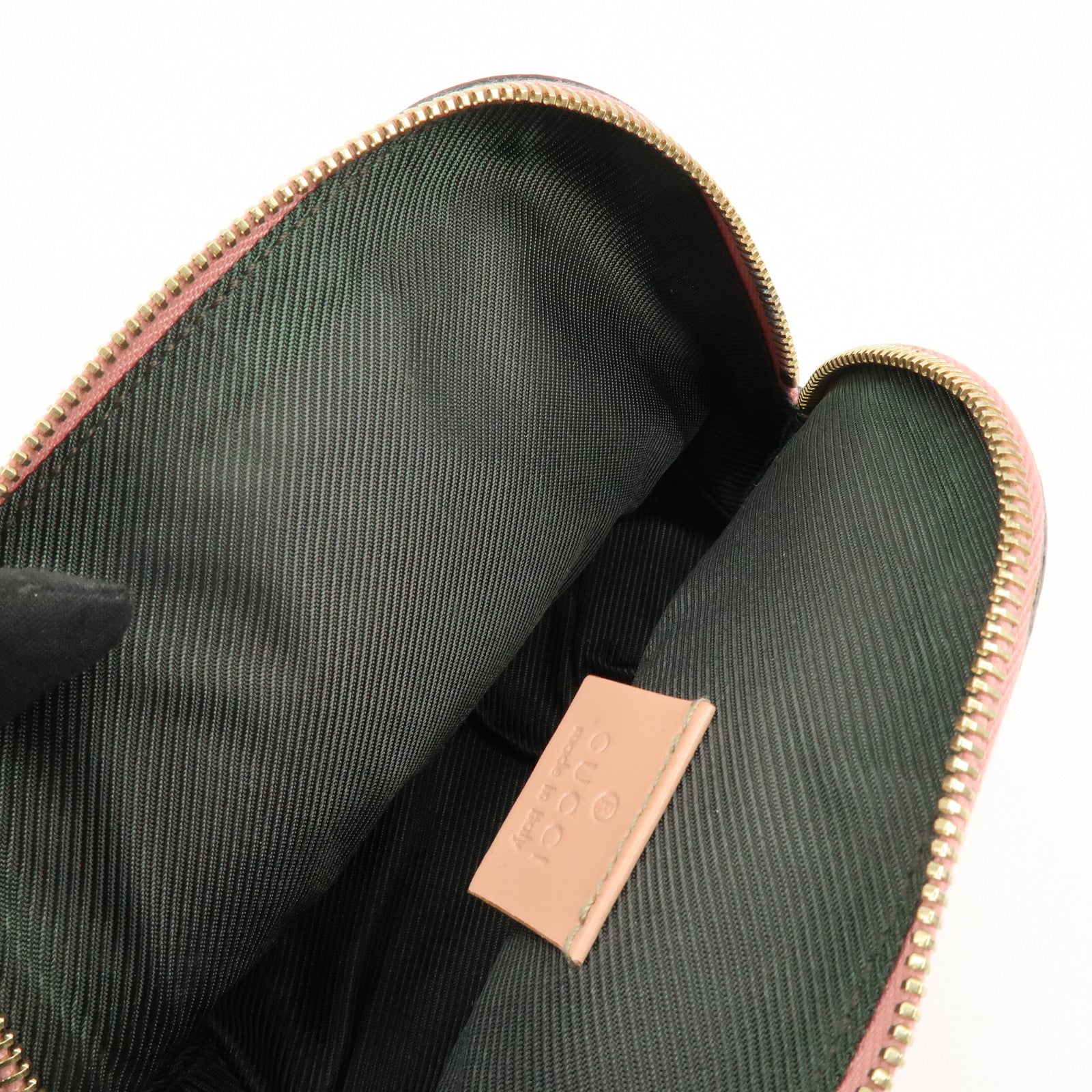 GUCCI Guccissima Leather Cosmetic Pouch Accessory Pouch Pink 141810