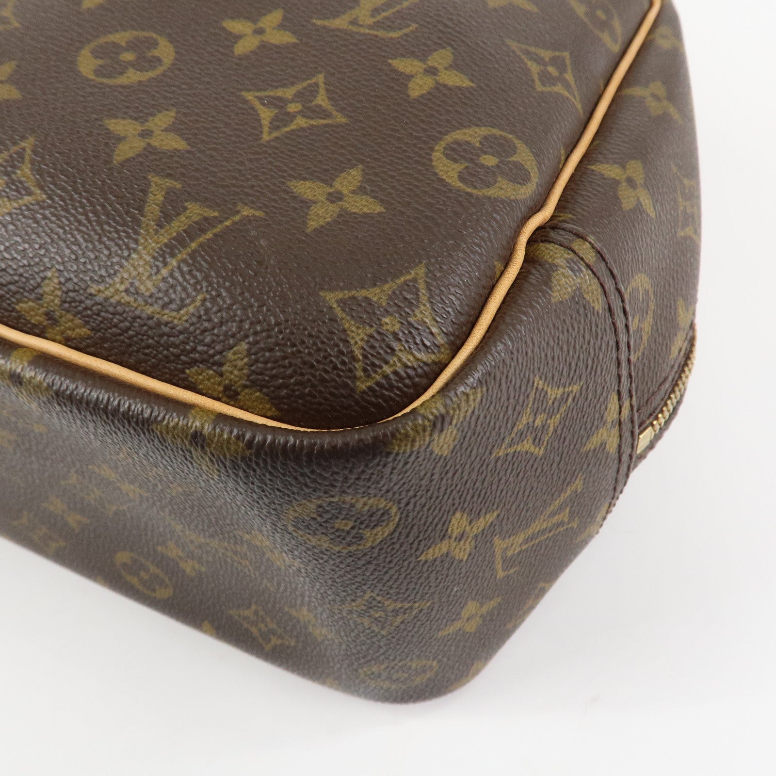 Louis Vuitton Leather Canvas Monogram Deauville Hand Bag M47270 Used