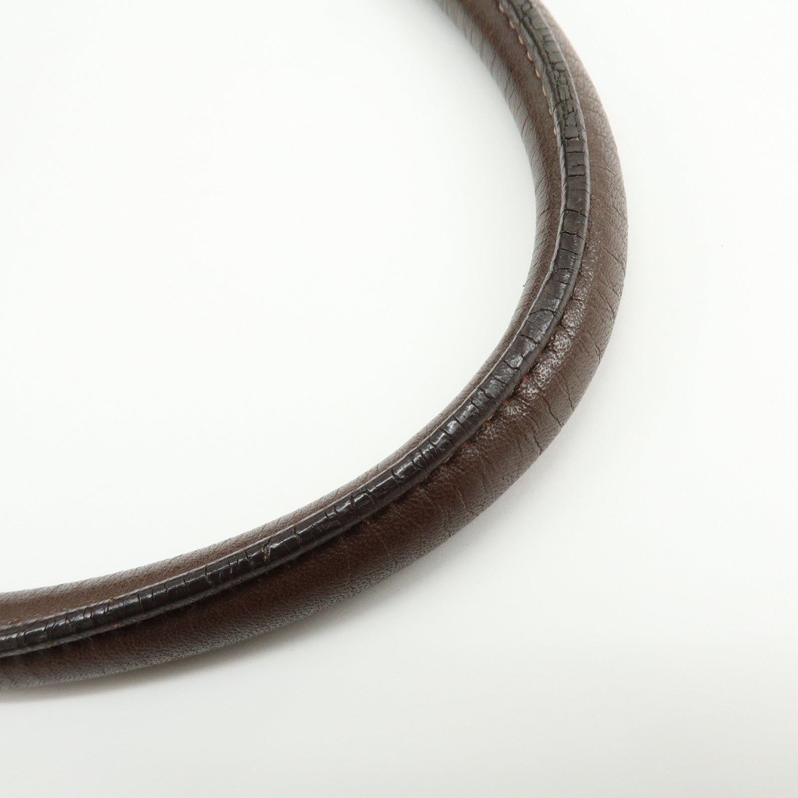 PRADA Logo Jacquard Leather Tote Bag Hand Bag Beige Brown