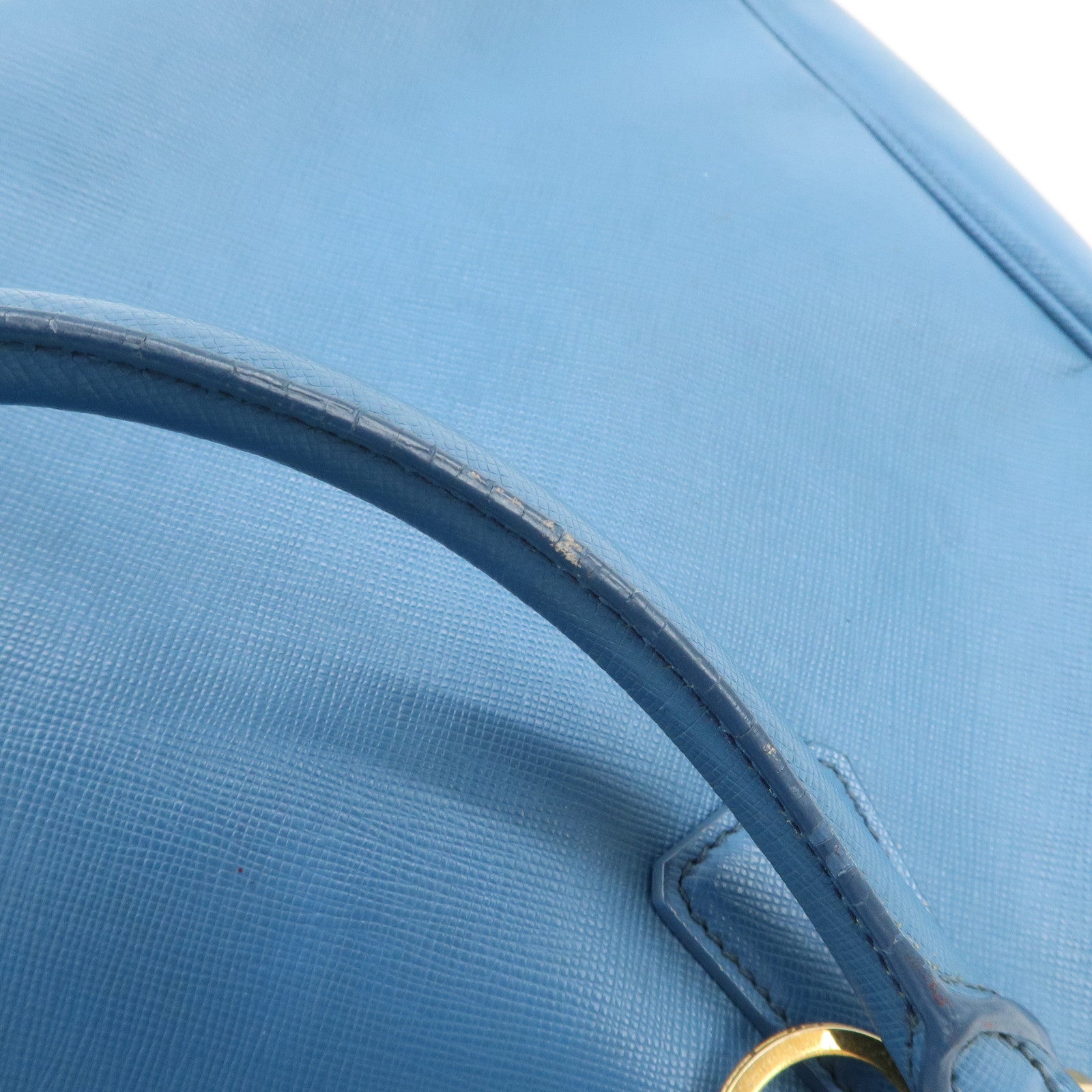 PRADA Galleria Saffiano Leather 2Way Bag Hand Bag Blue BN2274