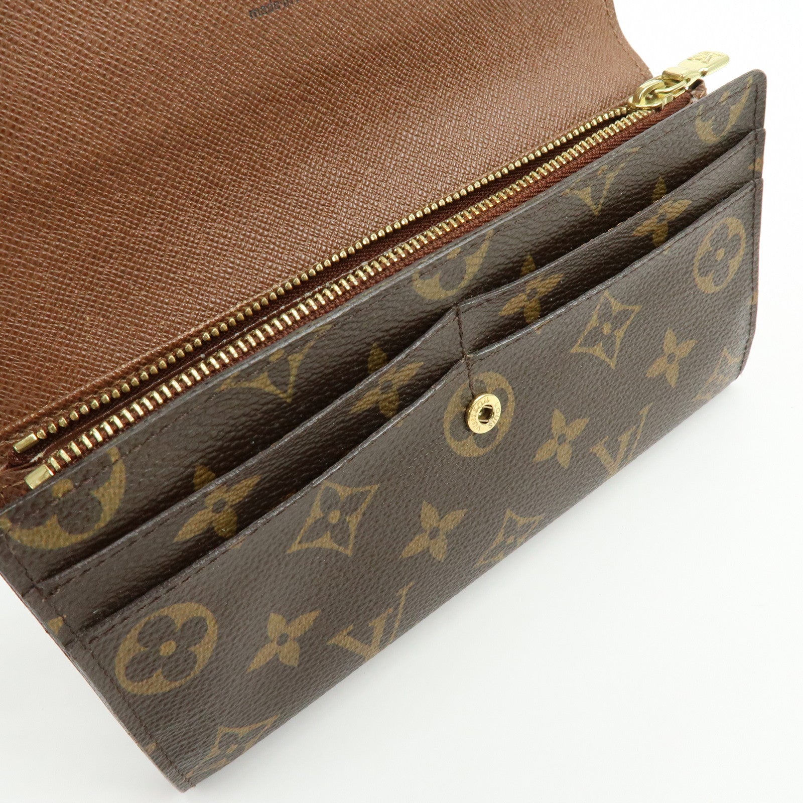 Louis Vuitton Monogram Portefeuille Sarah Long Wallet Brown M61734