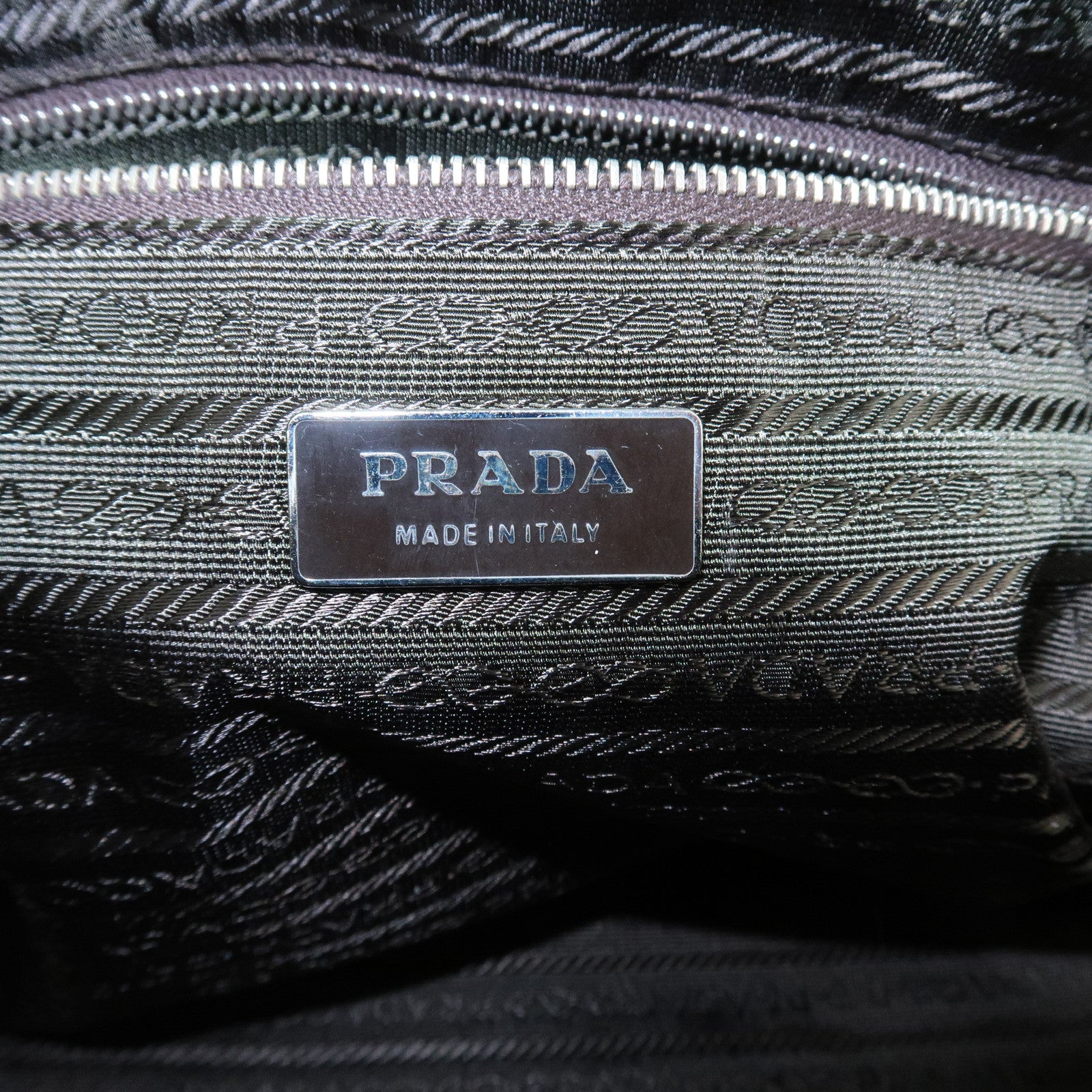 PRADA Canvas Leather Tote Bag Hand Bag  Beige Light Green BN0082