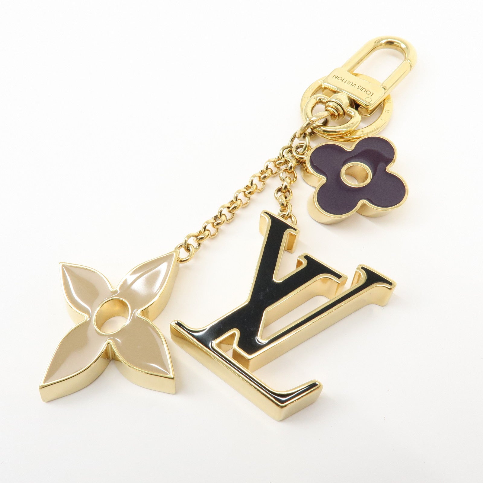 Louis Vuitton Fleur de Monogram Metal Bag Charm Key Charm M01652