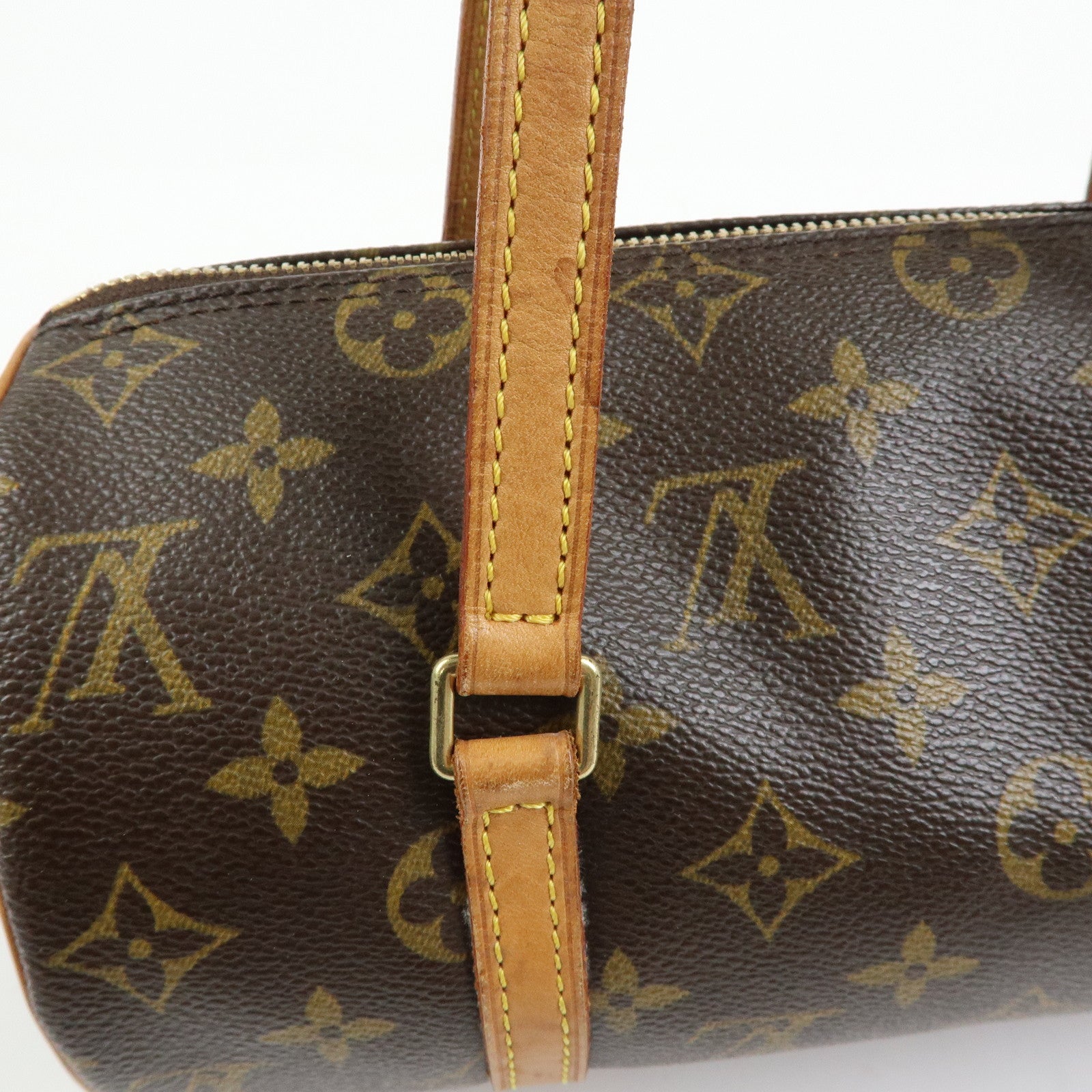 Louis Vuitton Monogram Papillon 30 Hand Bag Brown M51385
