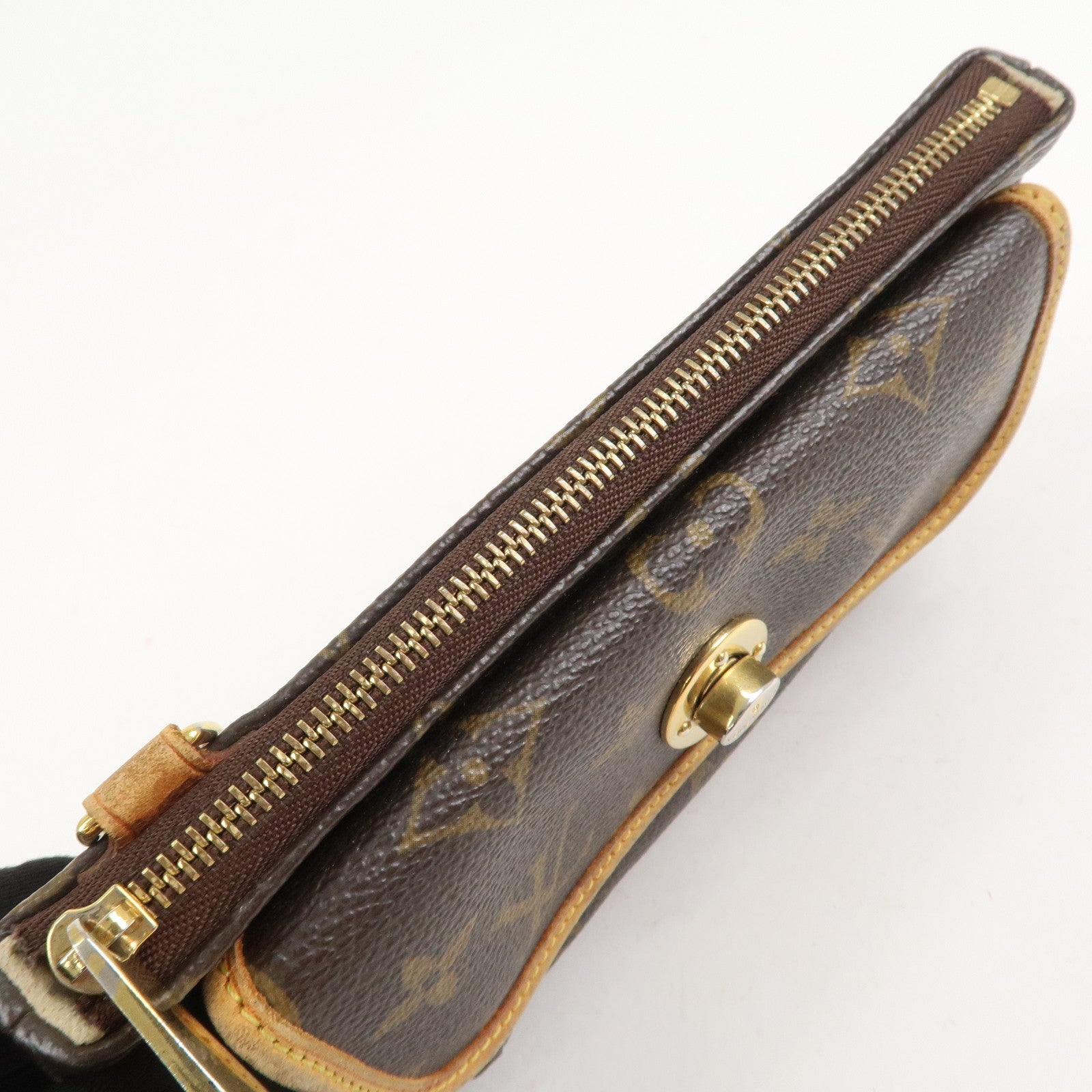 Louis Vuitton Monogram Pochette Tikal Pouch Purse Brown M60019
