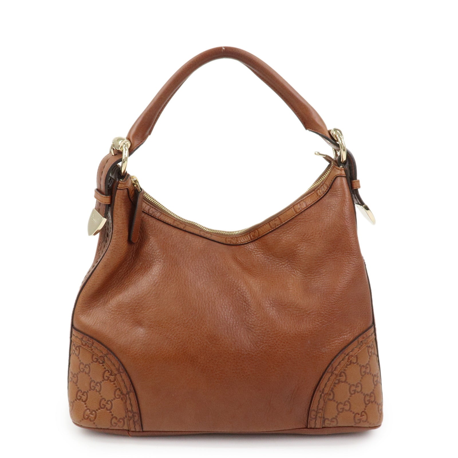 GUCCI Guccissima Leather Shoulder Bag Hand Bag Brown 181515