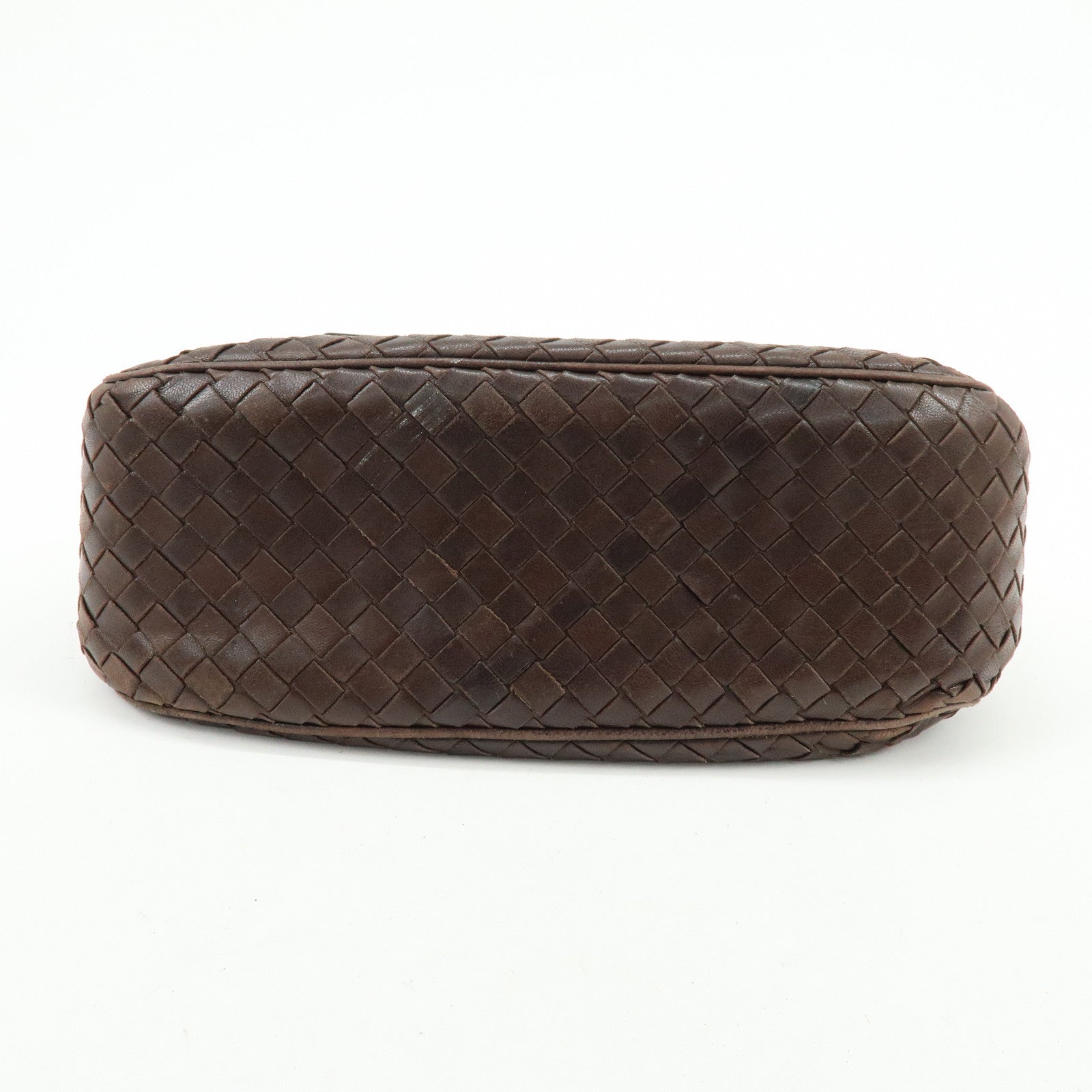BOTTEGA VENETA Intrecciato Leather Shoulder Crossbody Bag Brown