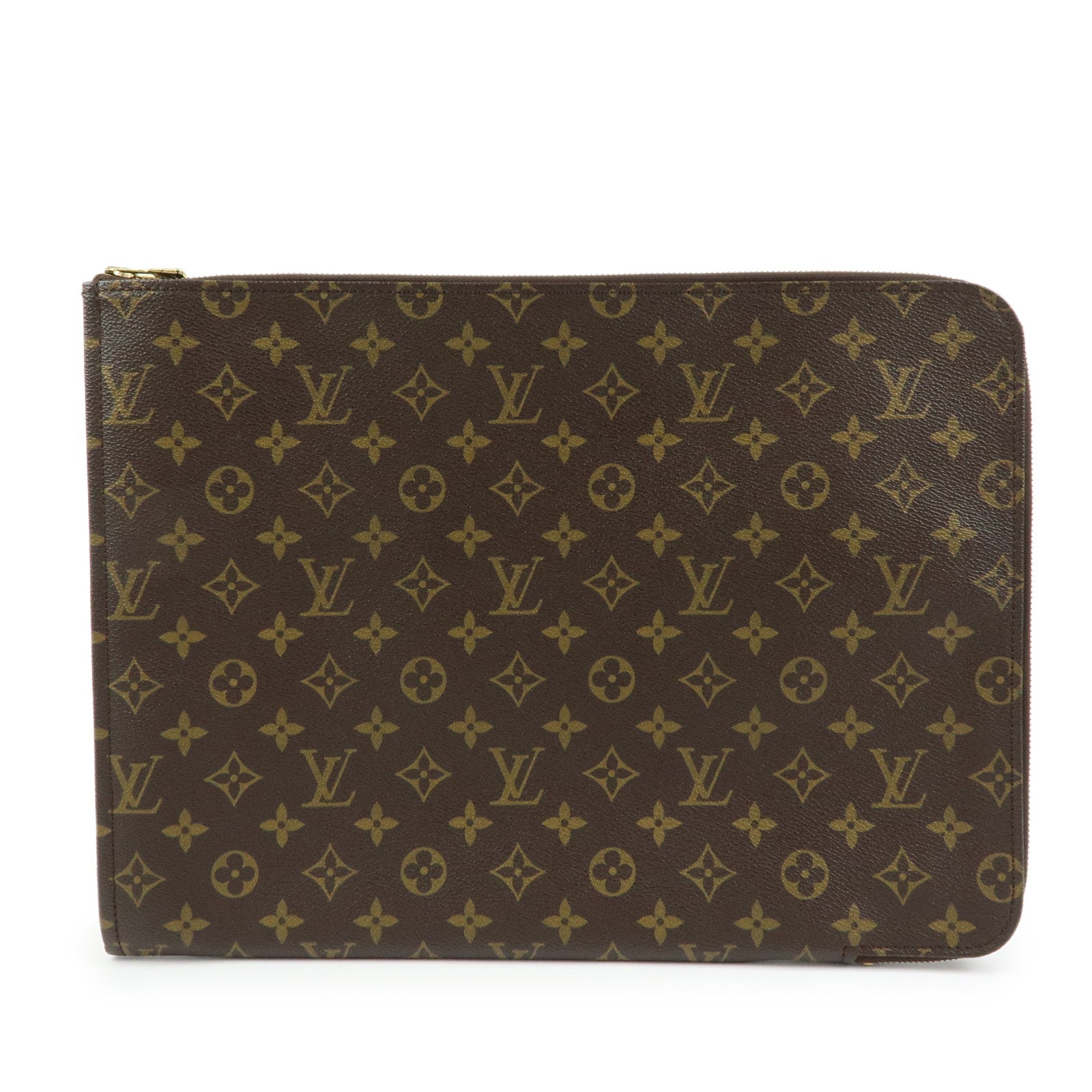 Louis Vuitton Monogram Posh Documents Clutch Bag Brown M53456